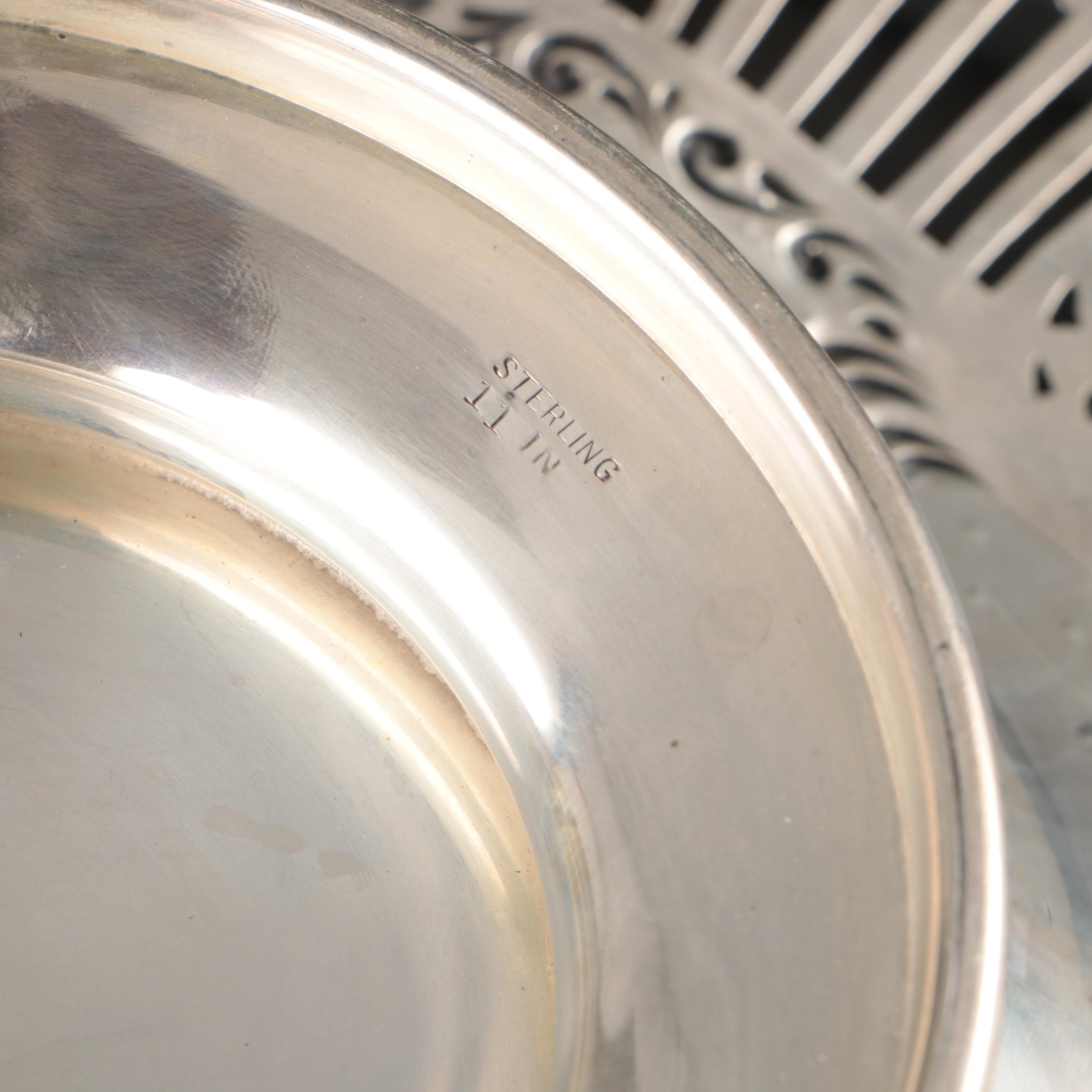 Tiffany & Co. Sterling Silver Reticulated Rim Basket