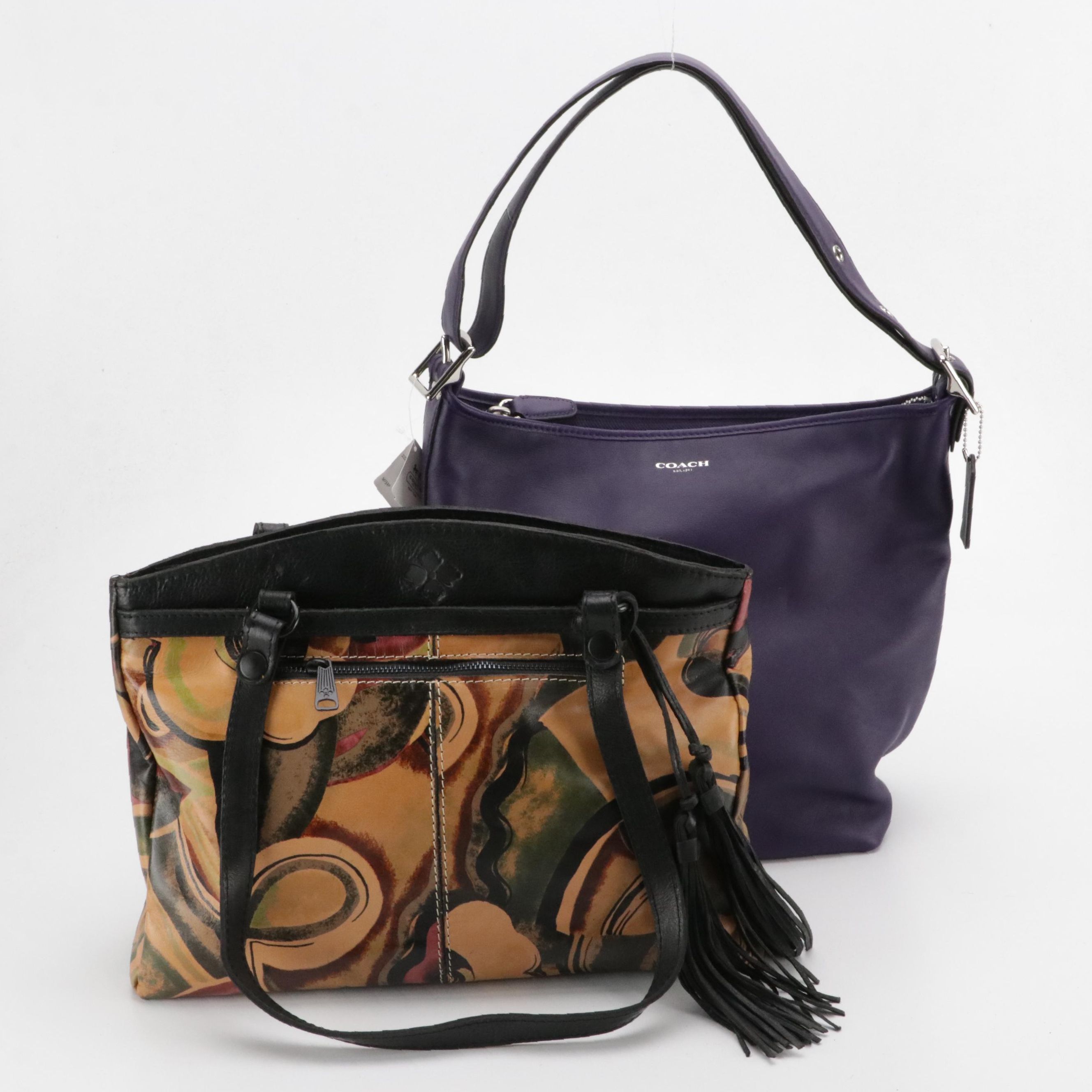 Coach Leather Legacy Shoulder Bag and Patricia Nash Milano Graffiti Shoulder Bag