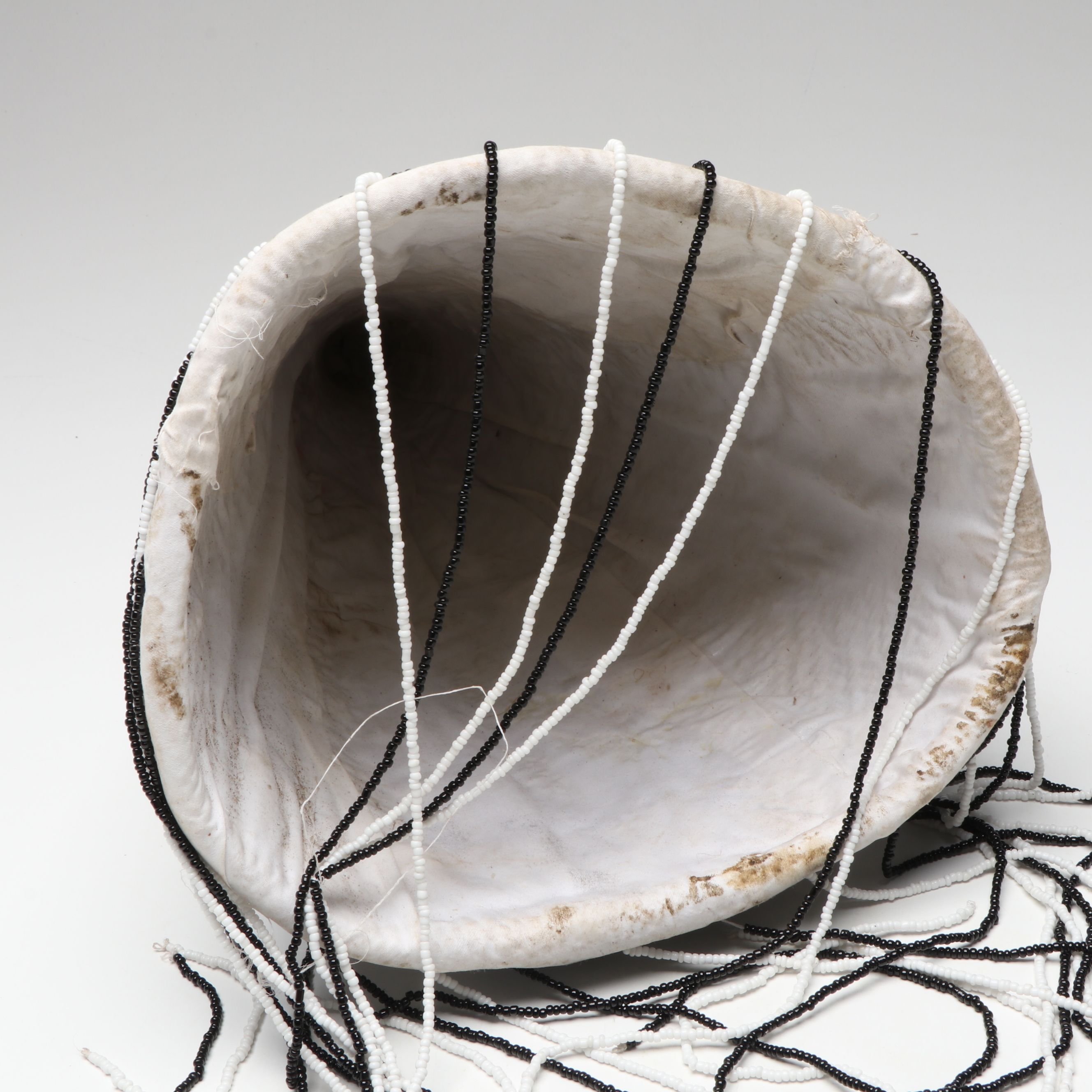 Nigerian Yoruba Ade Beaded Crown with Fringe, Late 20th Century