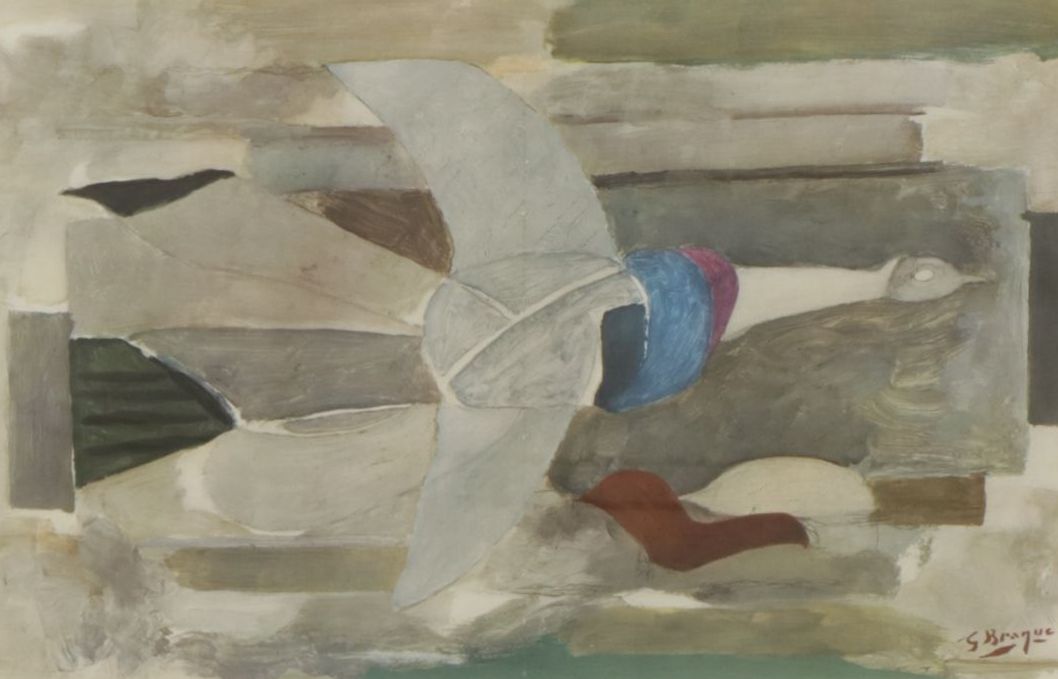 Color Lithograph After Georges Braque "Bird", 1955