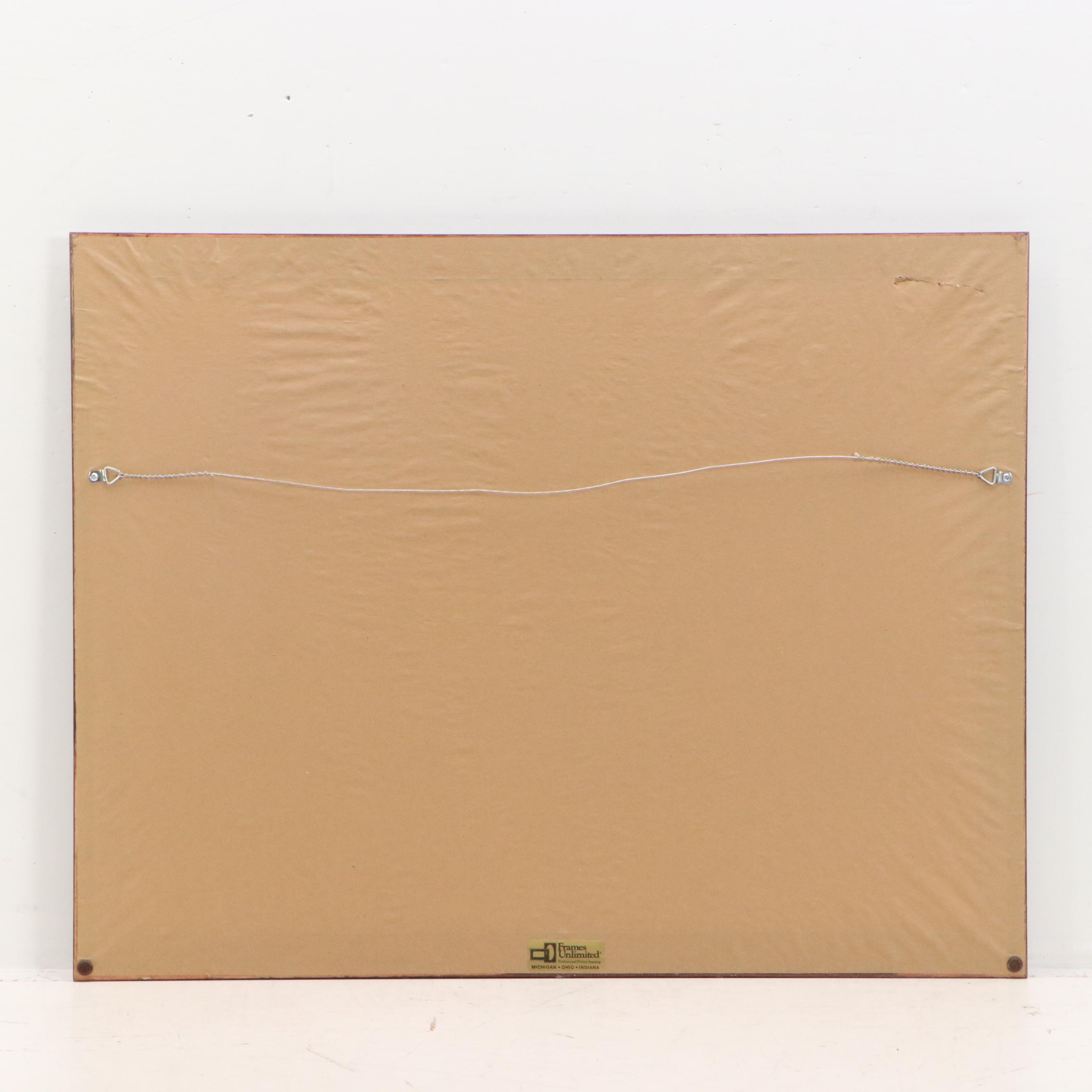 Maxine Lain Offset Lithograph "Shipshewana Indiana"