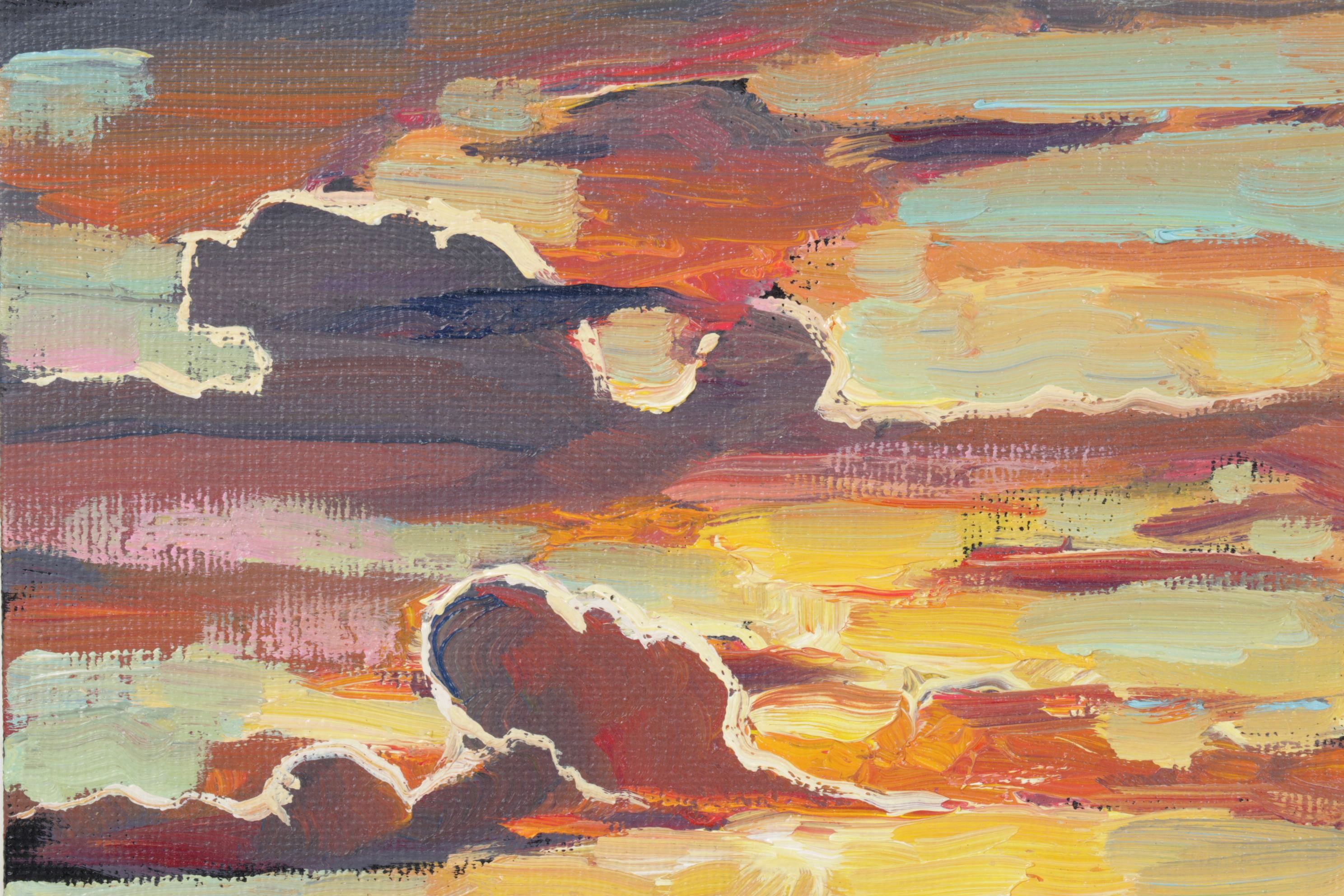 William Hawkins Impressionist Mountain Landscape Oil Painting