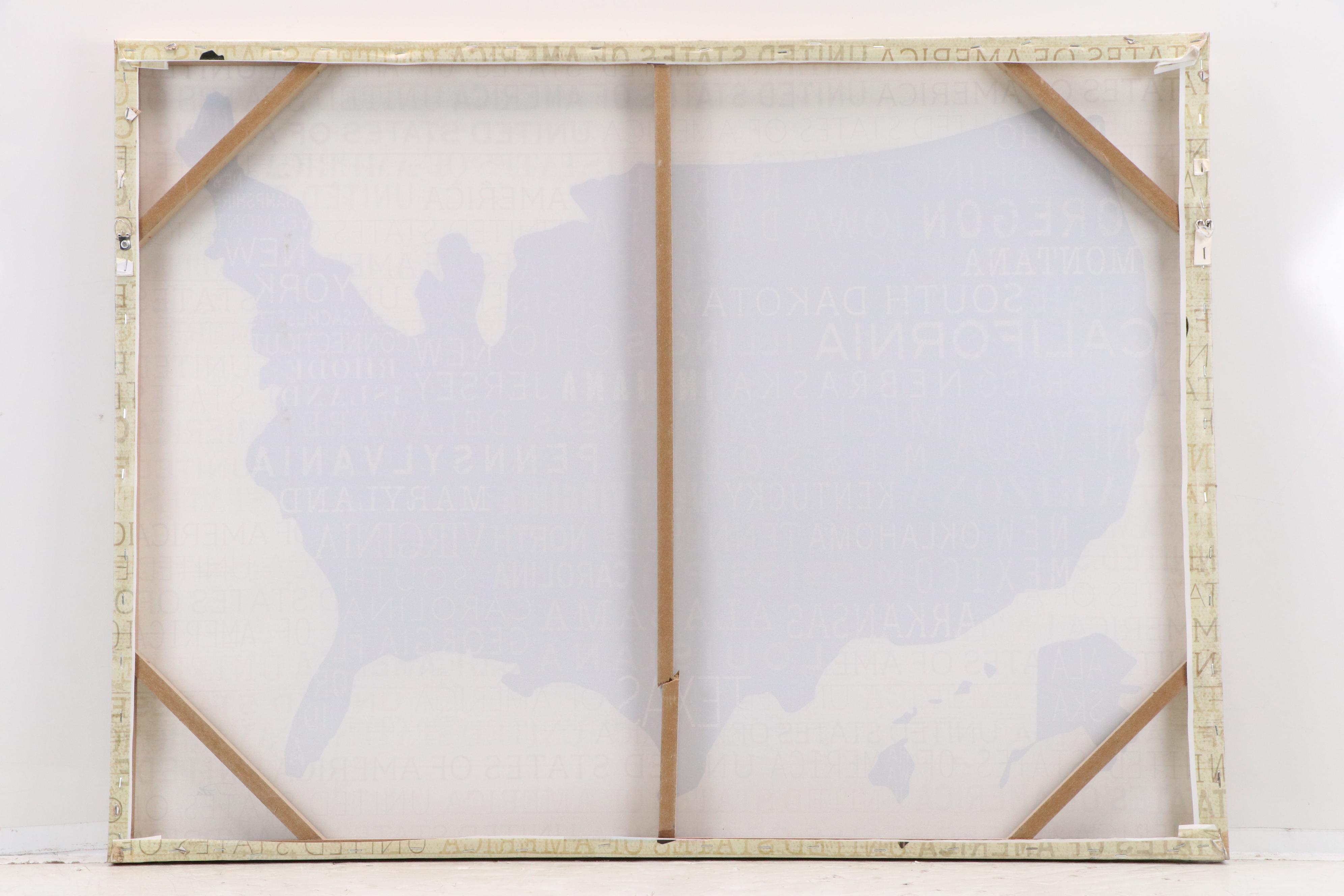 Pela Studios Giclée of United States with Typography, 21st Century