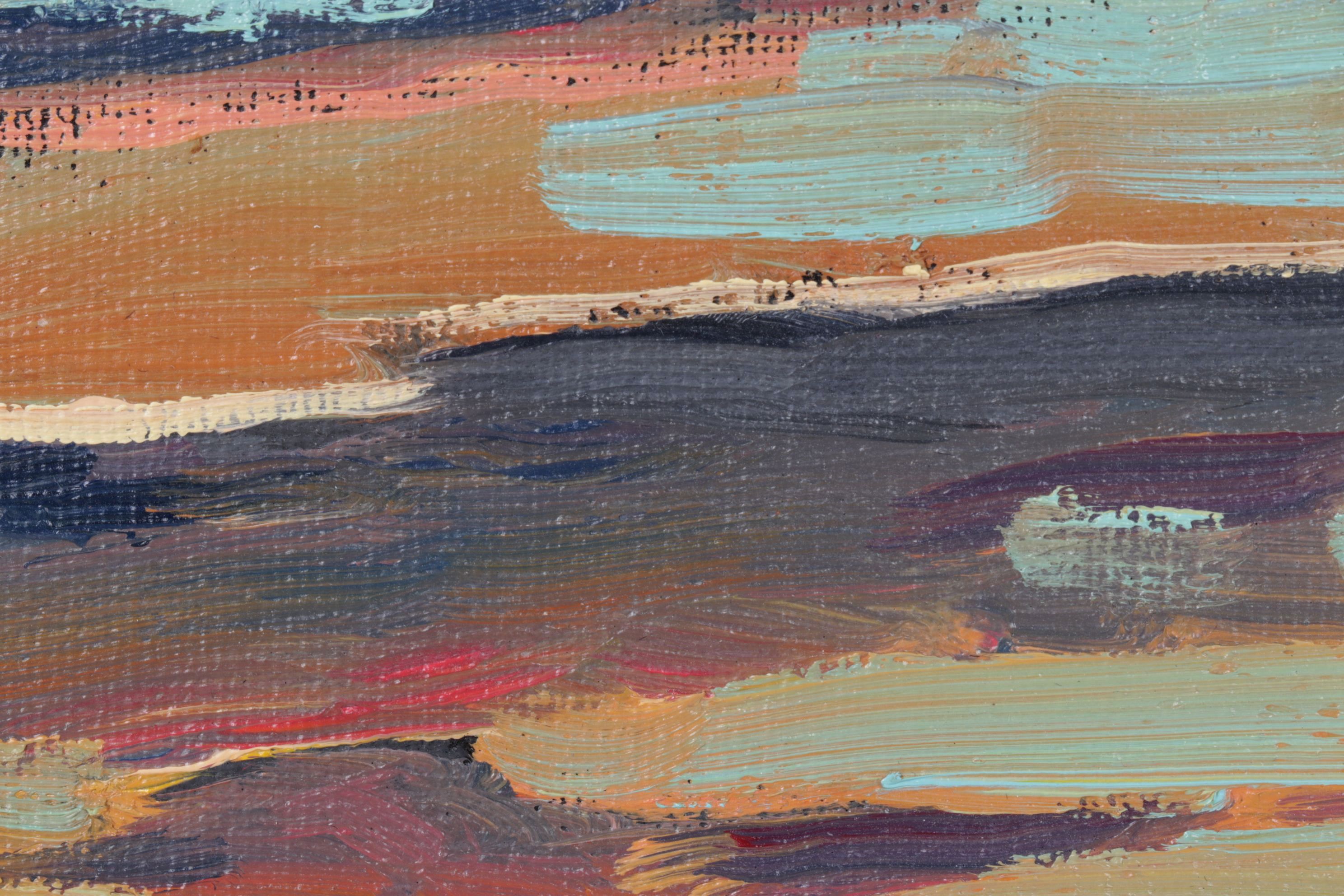 William Hawkins Impressionist Mountain Landscape Oil Painting