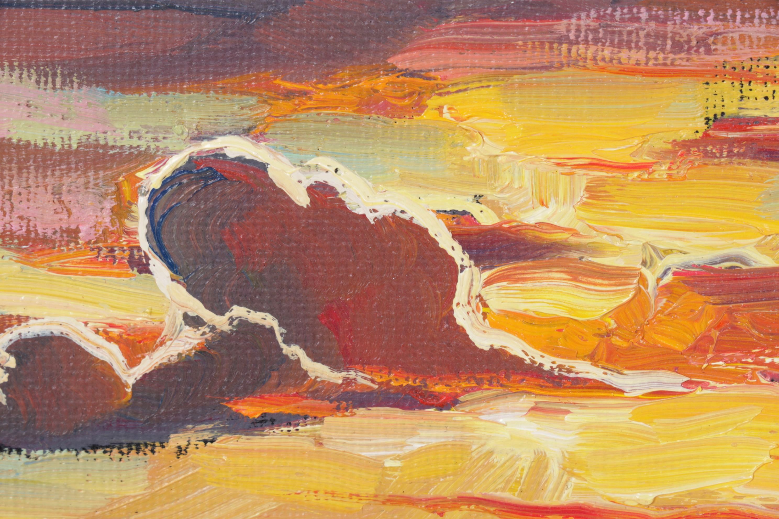 William Hawkins Impressionist Mountain Landscape Oil Painting