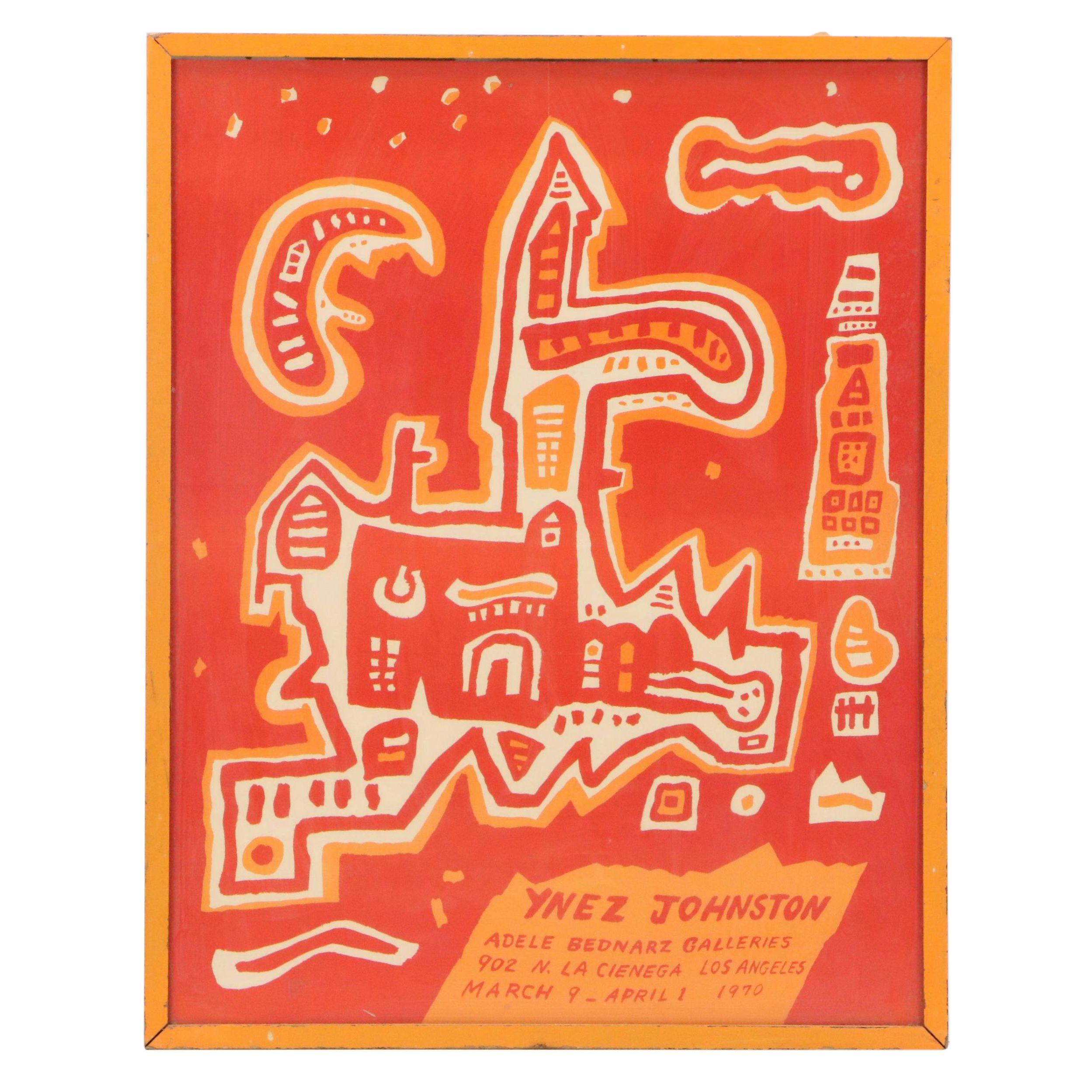 Ynez Johnston Lithograph Solo Exhibition Poster, 1970