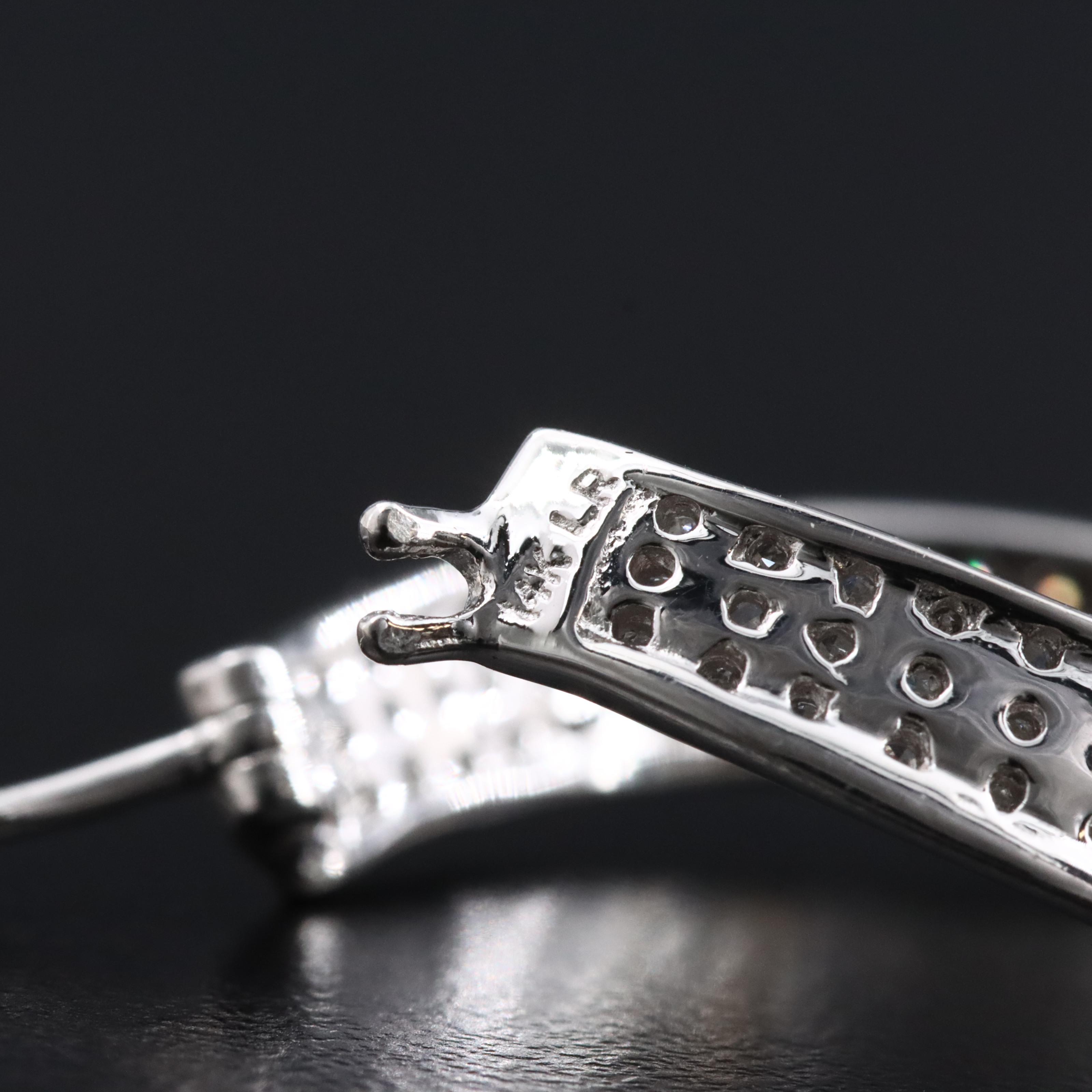 14K 1.00 CTW Diamond Inside-Out Ribbon Hoop Earrings