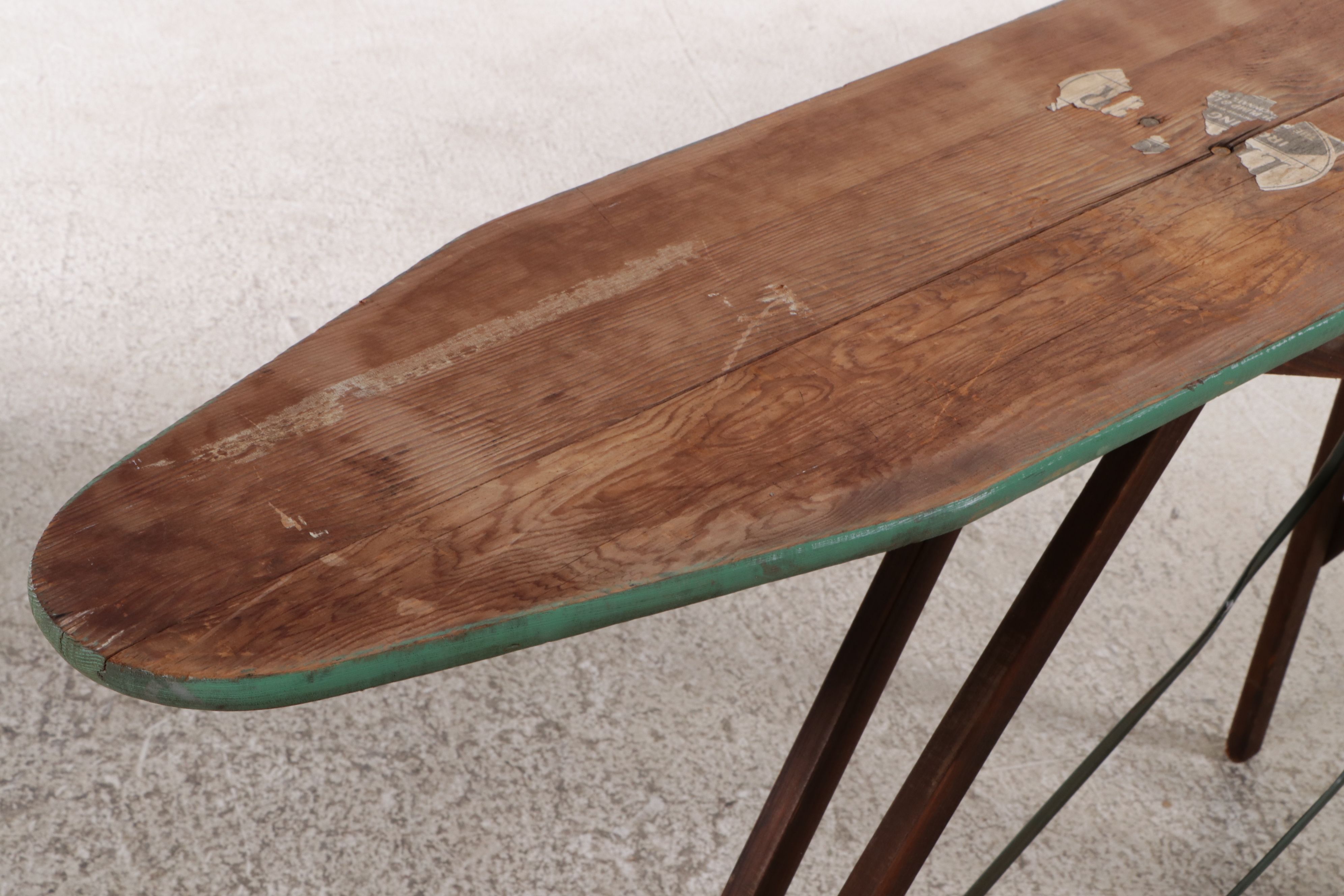 Folding Wood and Metal Ironing Board, Early to Mid-20th Century