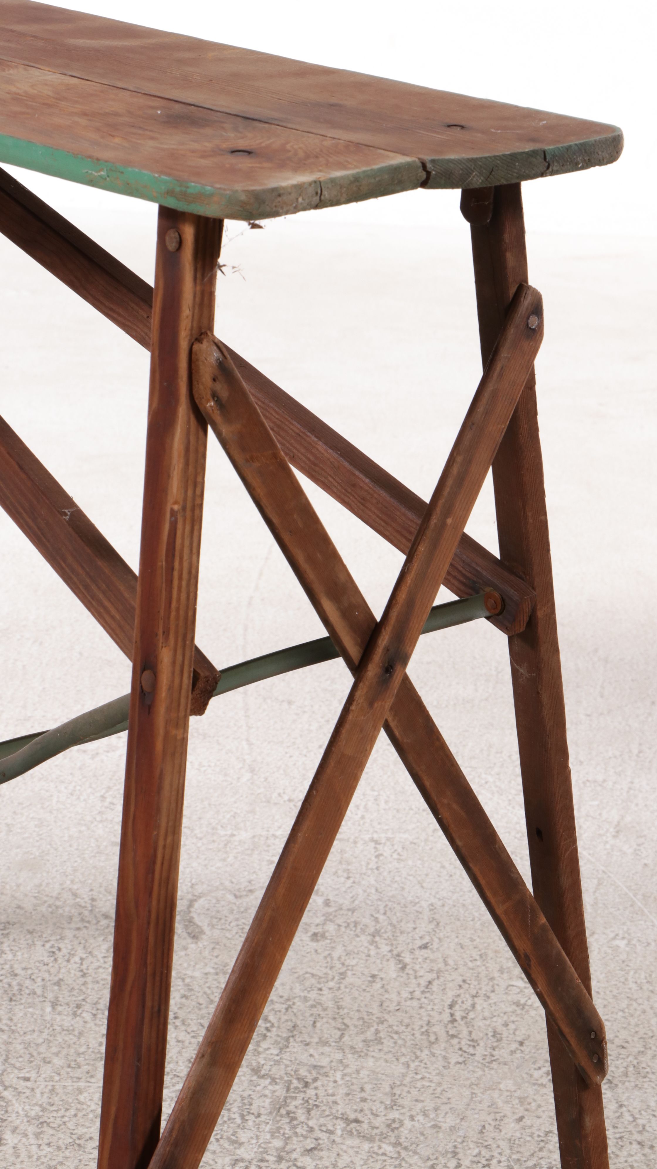 Folding Wood and Metal Ironing Board, Early to Mid-20th Century