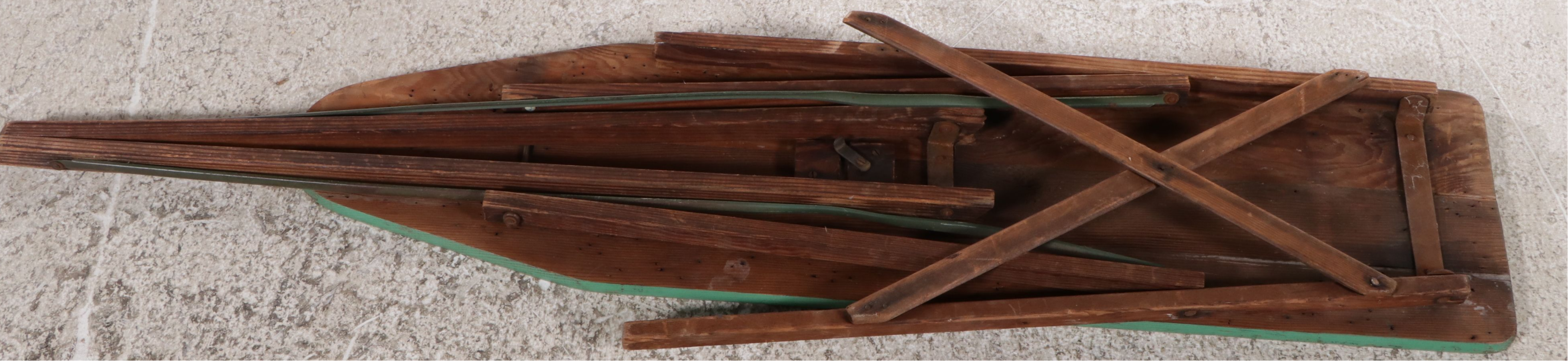 Folding Wood and Metal Ironing Board, Early to Mid-20th Century