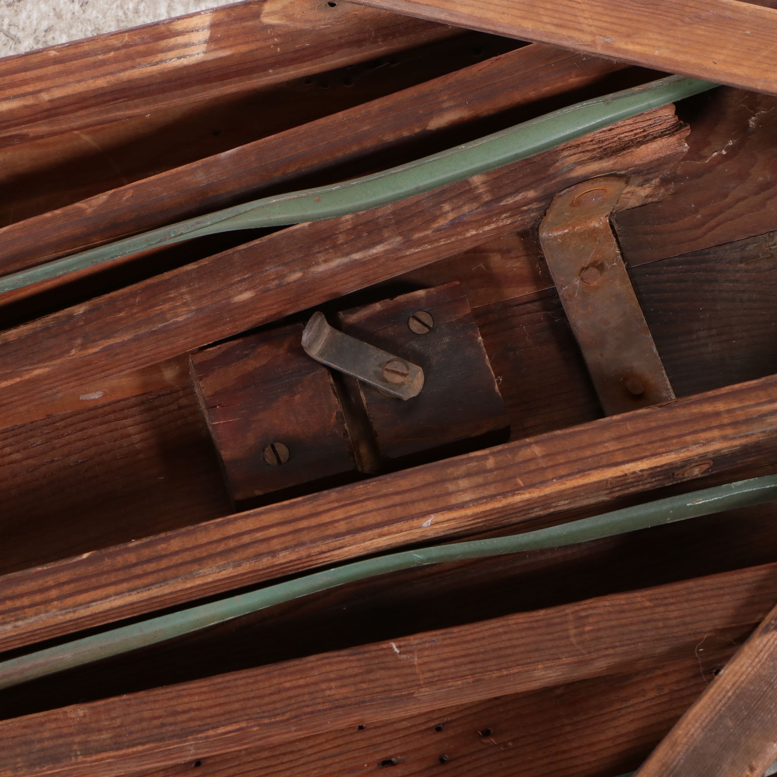 Folding Wood and Metal Ironing Board, Early to Mid-20th Century