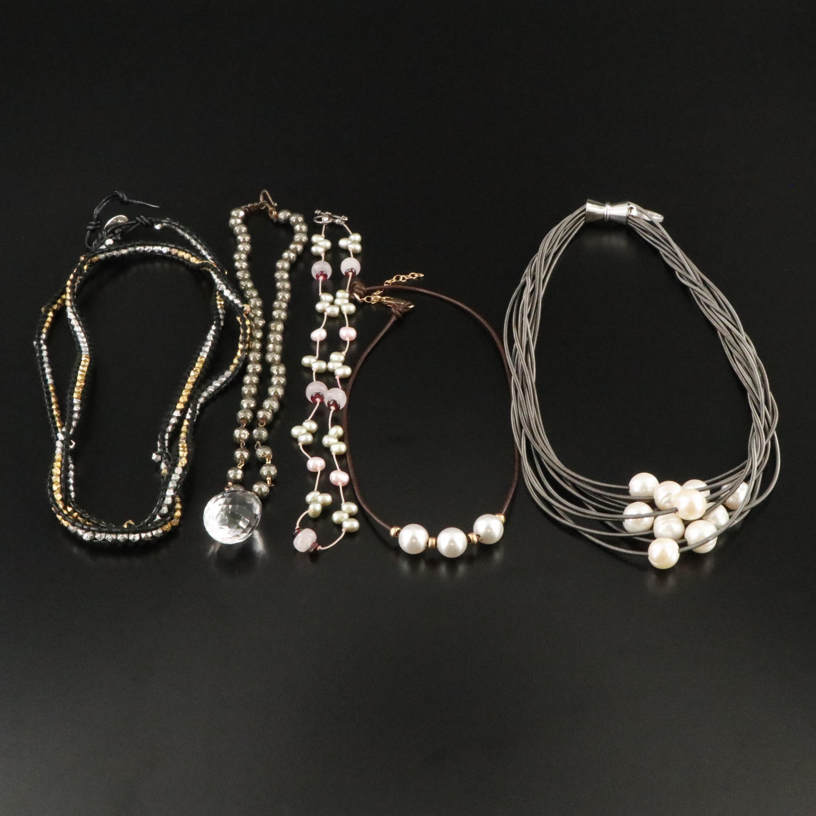 Chan Lu, Pearls and Rose Quartz Featured in Necklace and Bracelet Collection