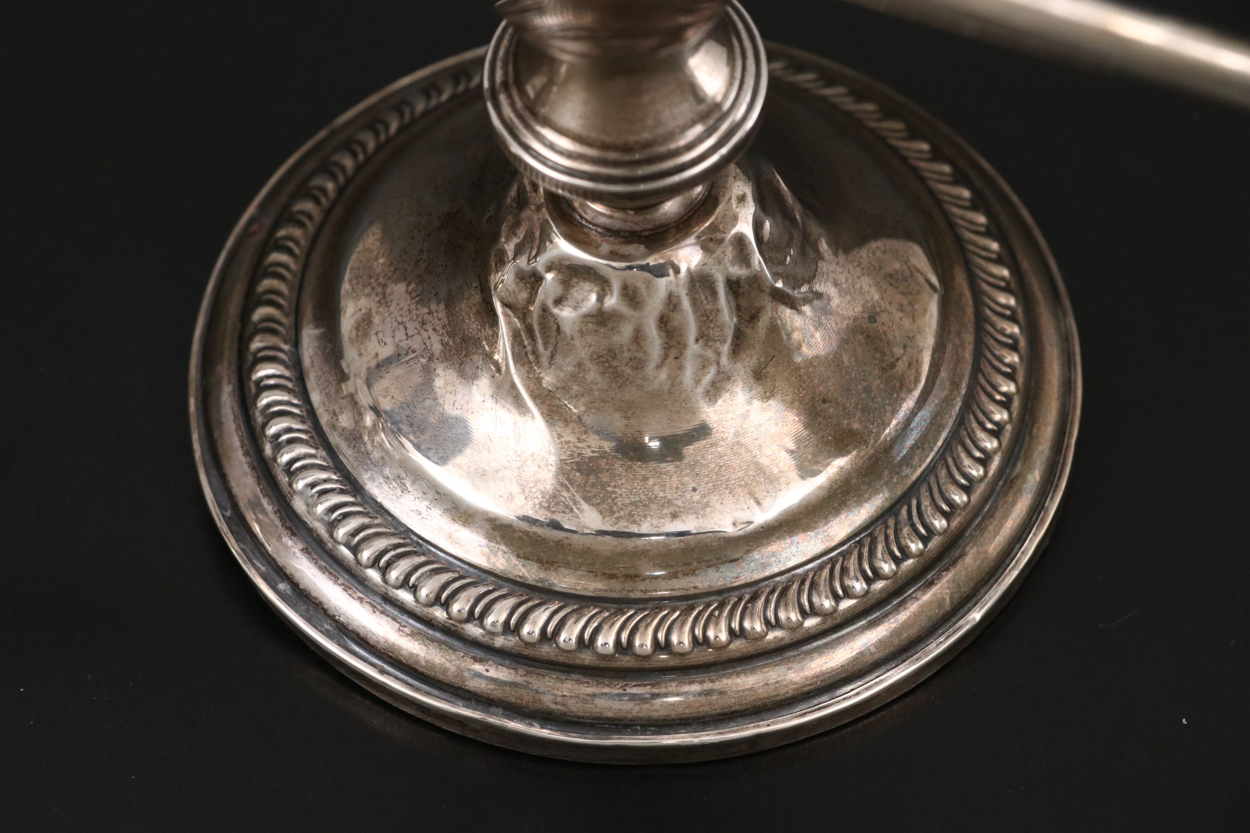 Empire Sterling Candelabrum, AMC Sterling and Glass Hurricanes and More Sterling