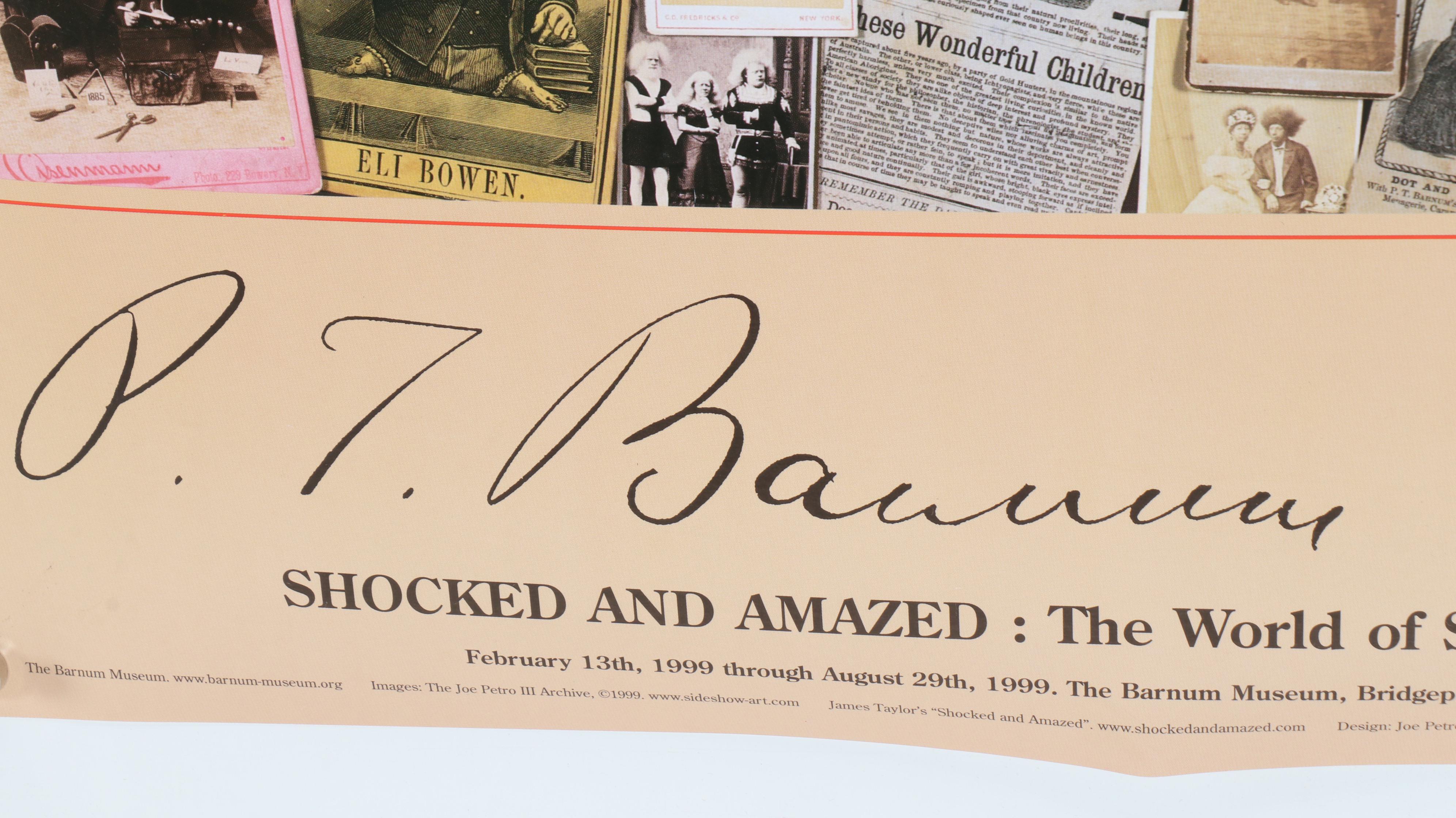 Fred G. Johnson "Freaks Past & Present" and P.T. Barnum Museum Sideshow Posters