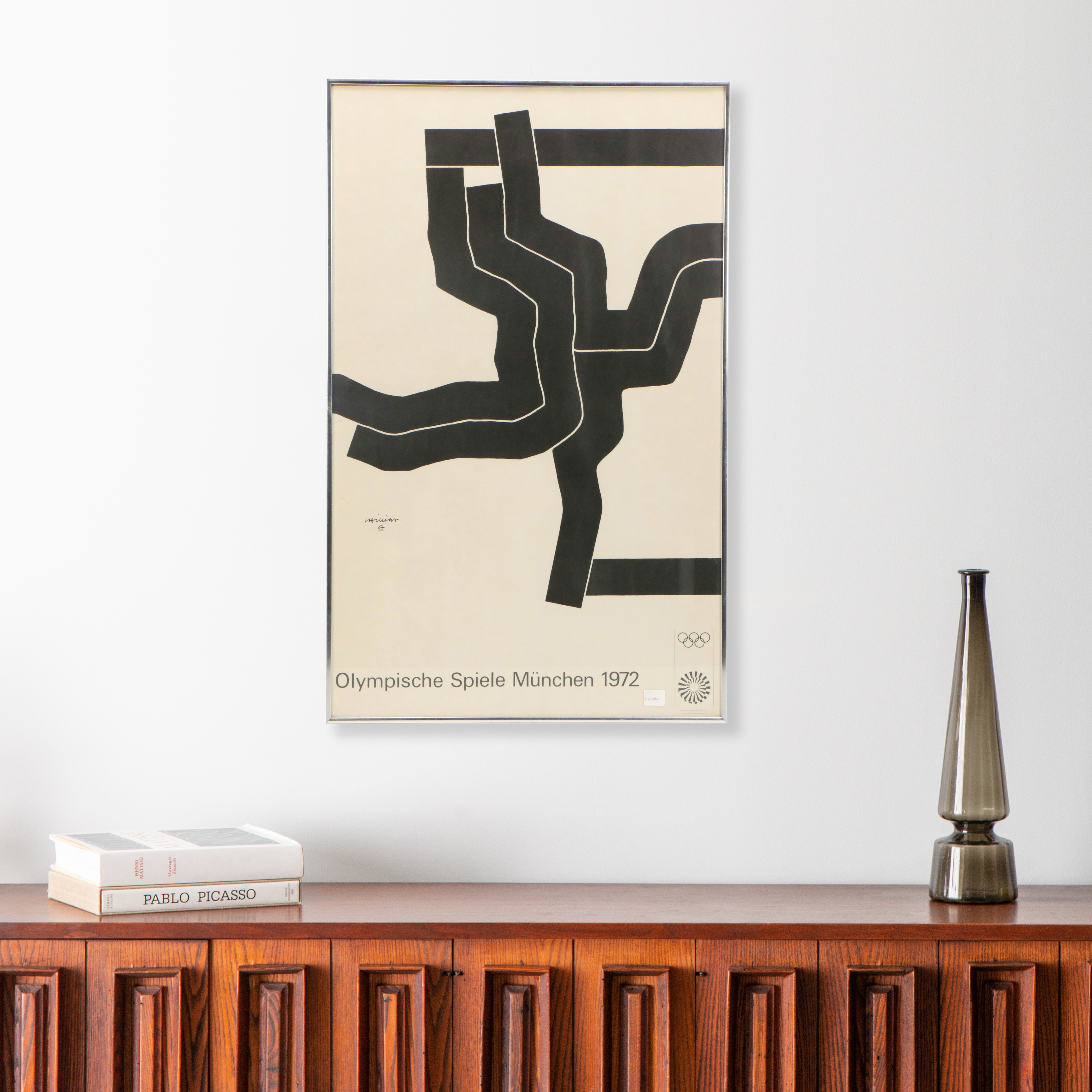 Eduardo Chillida Lithograph 1972 Munich Olympics Poster