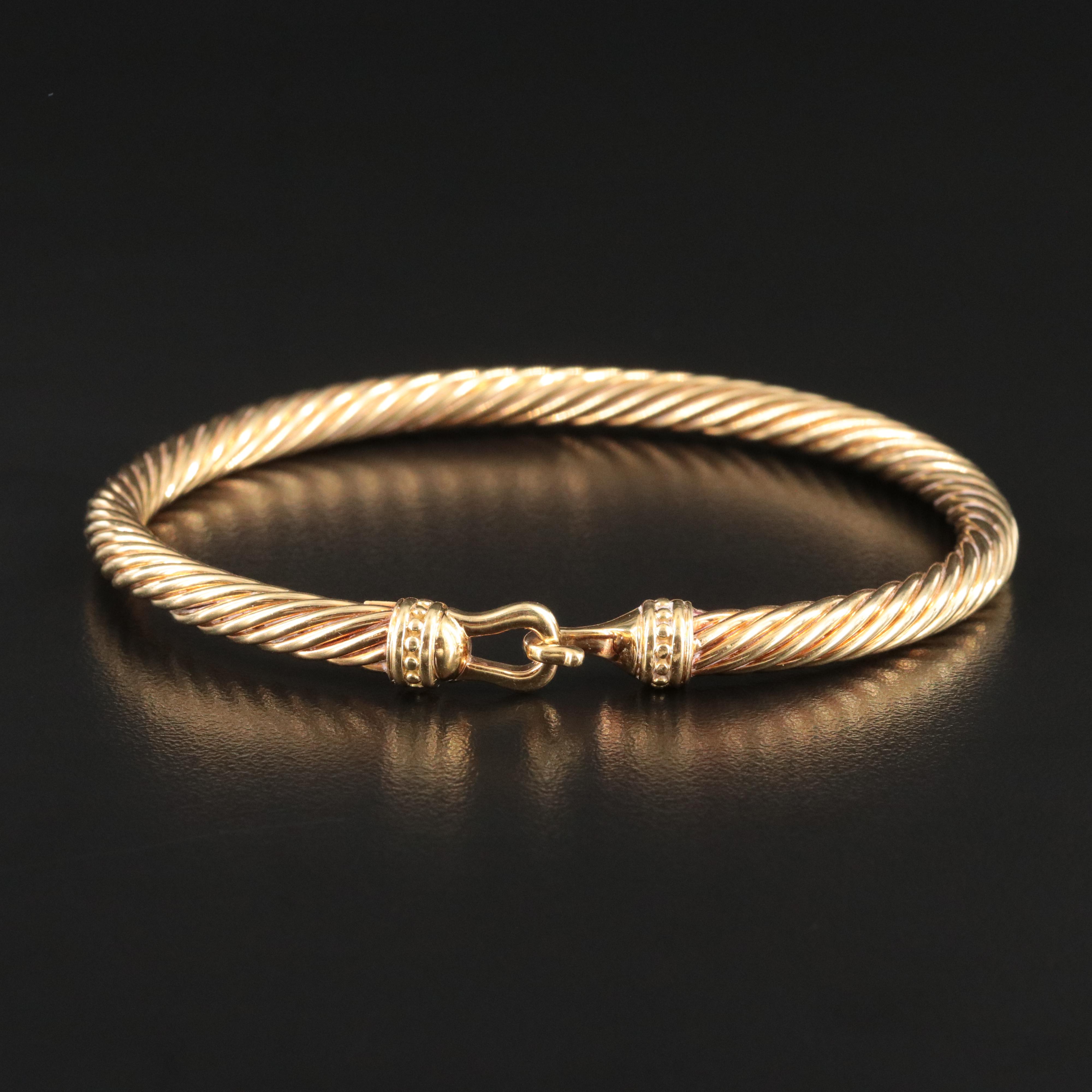 David Yurman Cable Classic 18K Buckle Bracelet