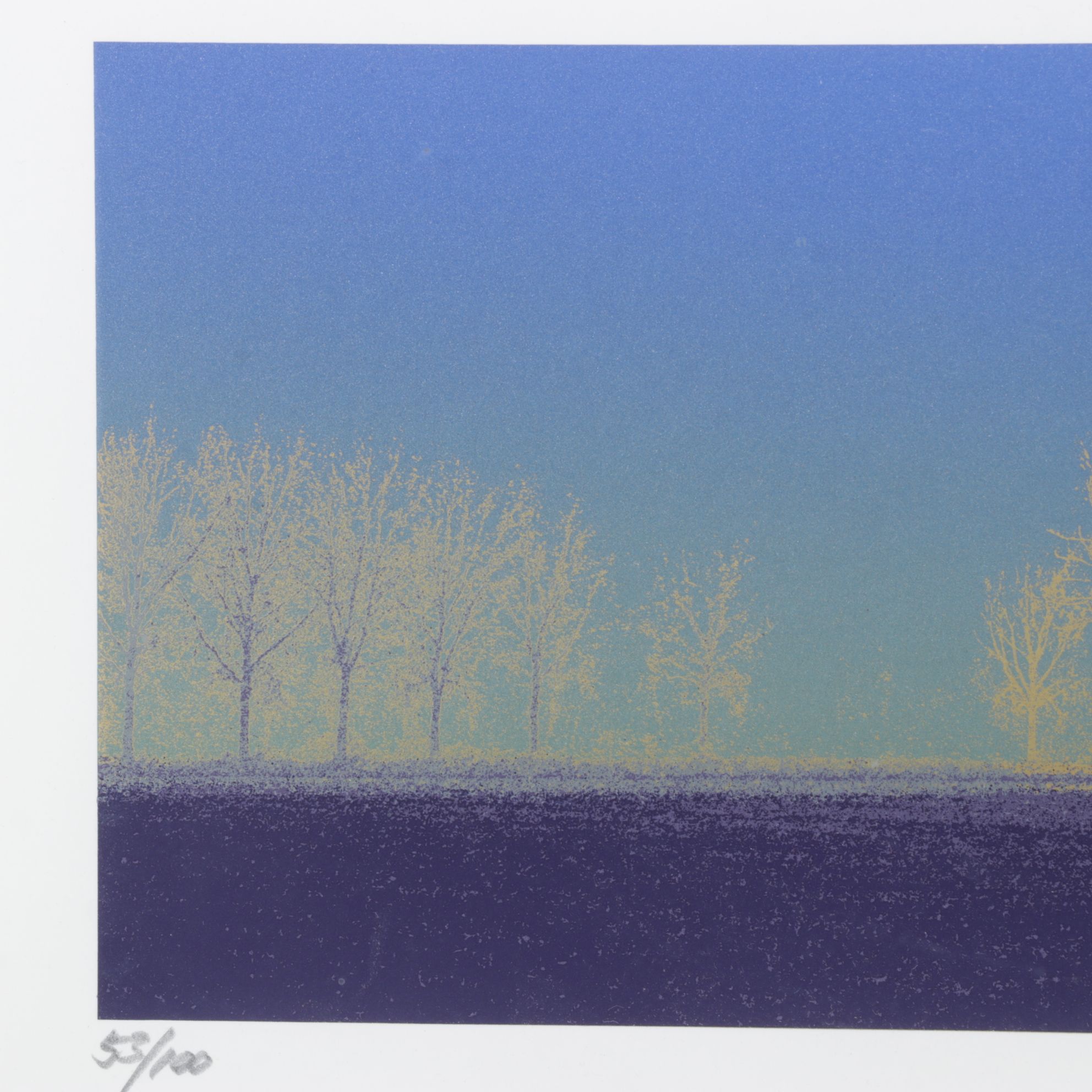 Shimura Hiroshi Silkscreen of Winter Landscape