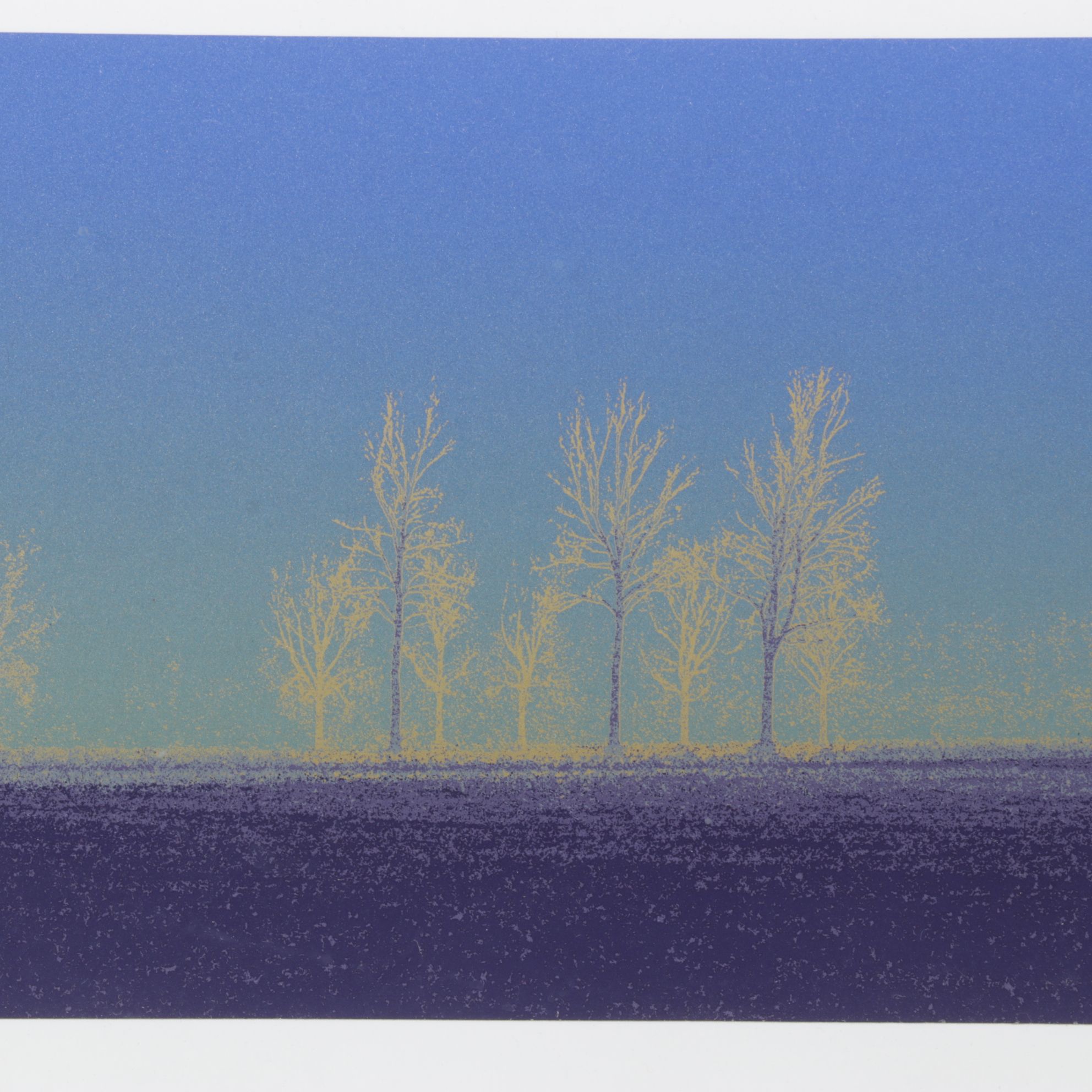 Shimura Hiroshi Silkscreen of Winter Landscape