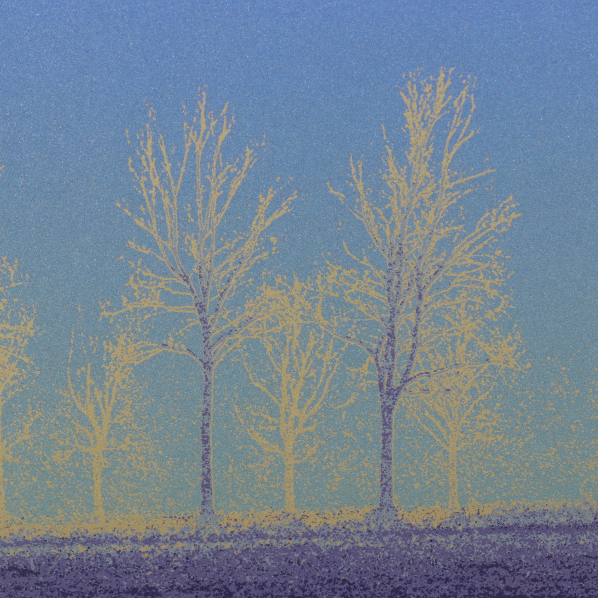 Shimura Hiroshi Silkscreen of Winter Landscape