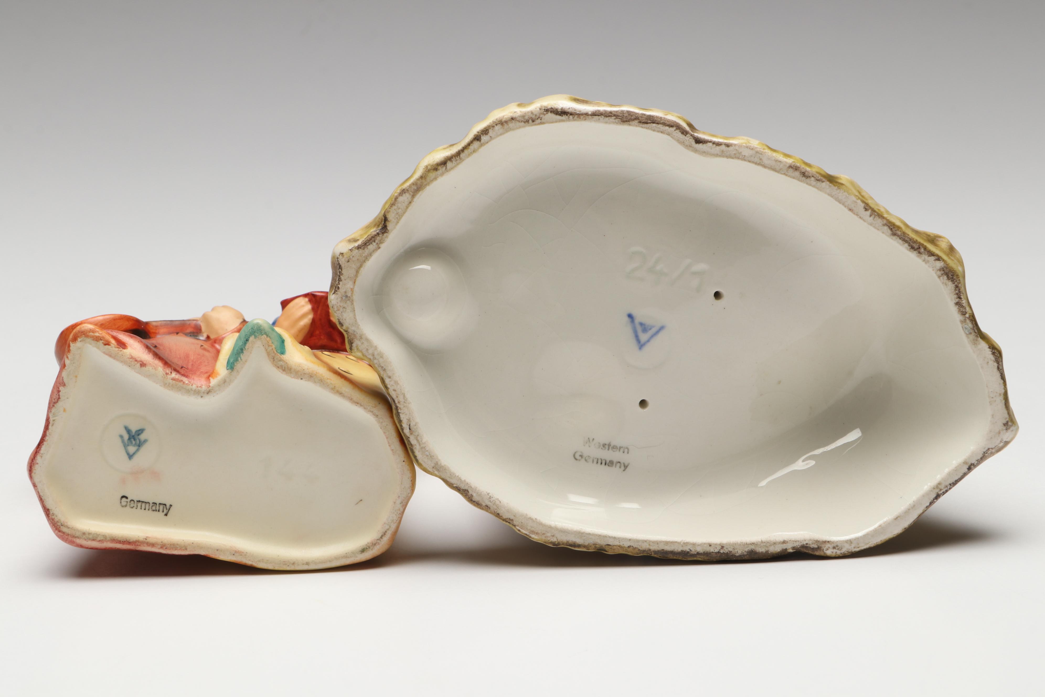 Goebel "Boy with Toothache," "Angelic Song" and "Heavenly Lullaby" Hummels