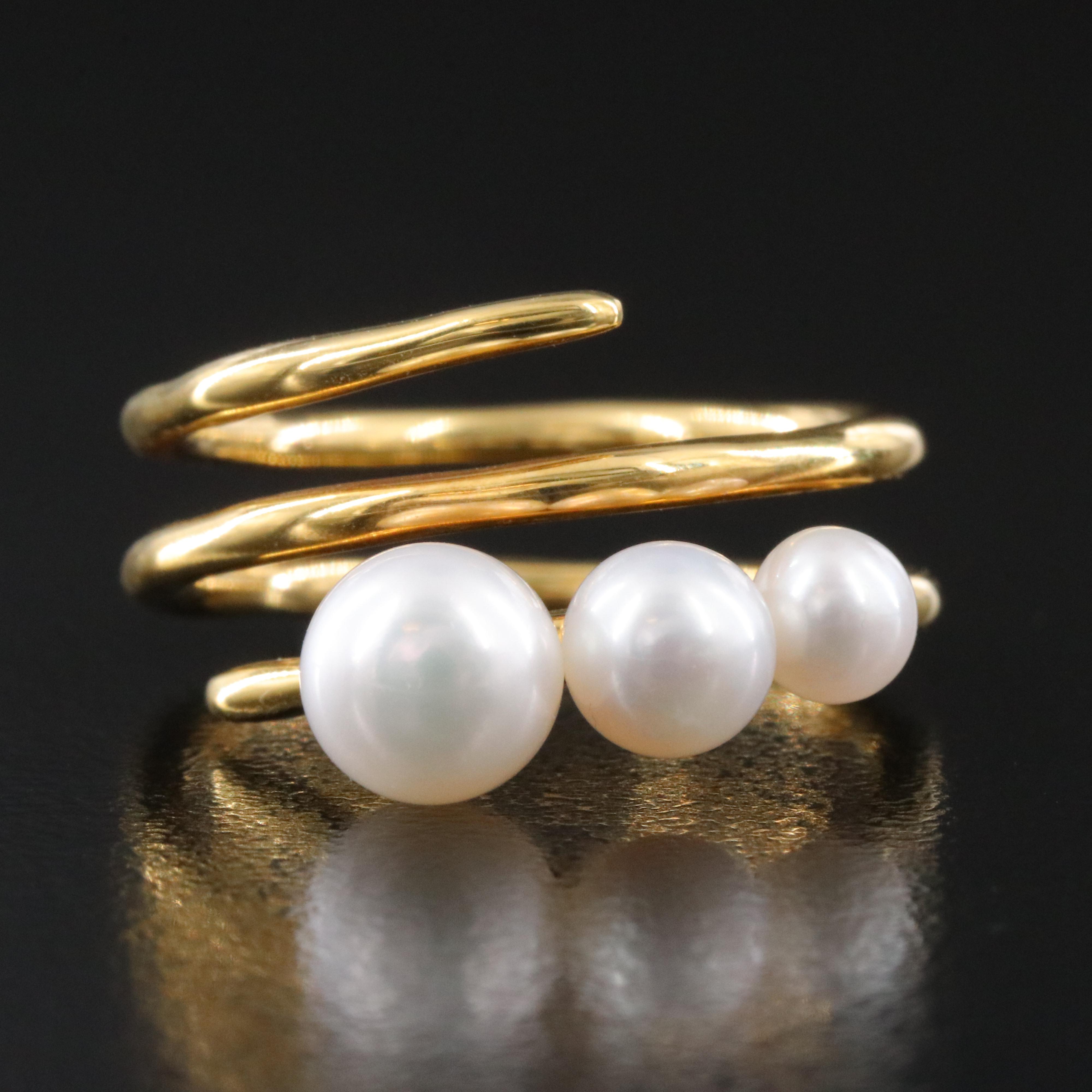 Ippolita Nova 18K Pearl Spiral Ring