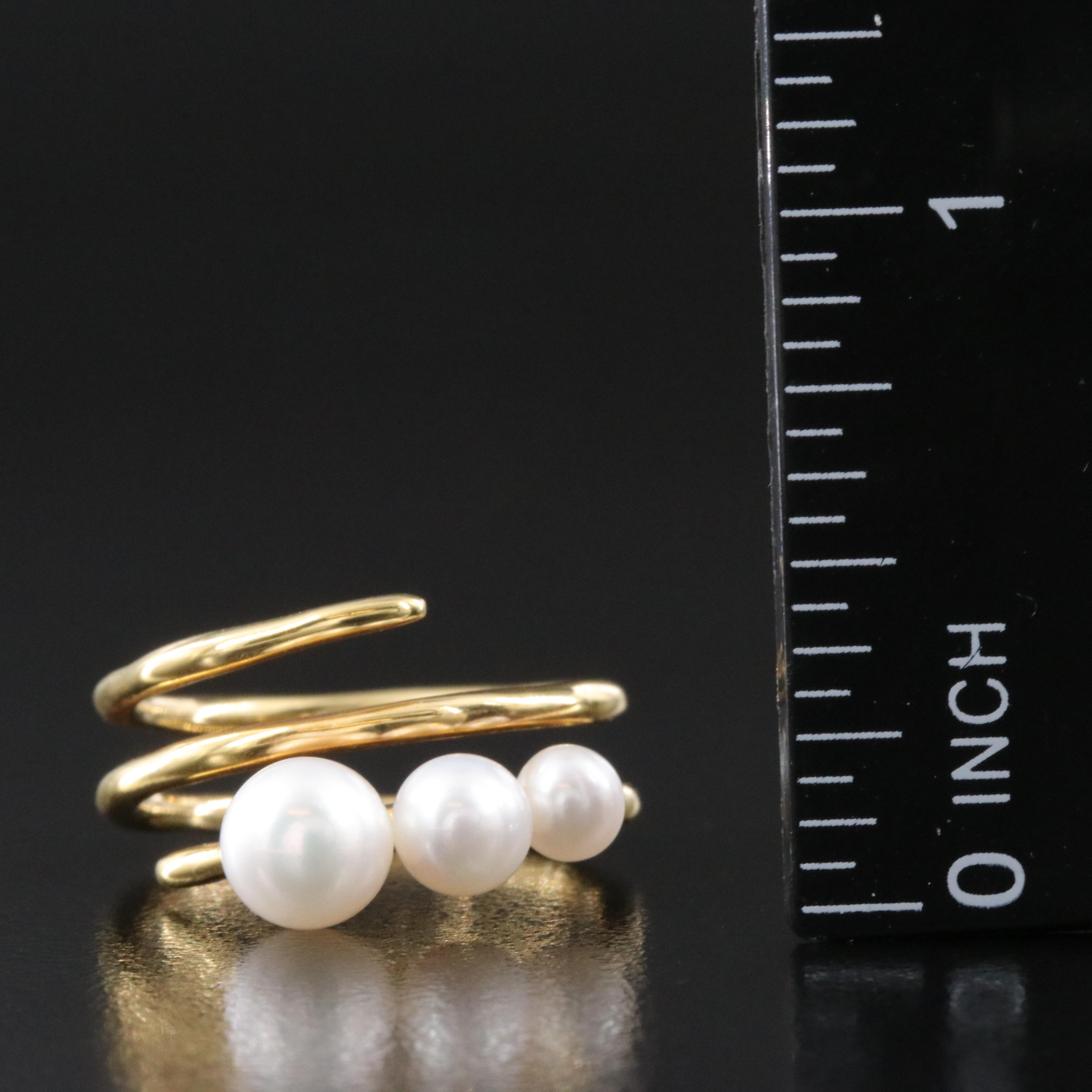 Ippolita Nova 18K Pearl Spiral Ring