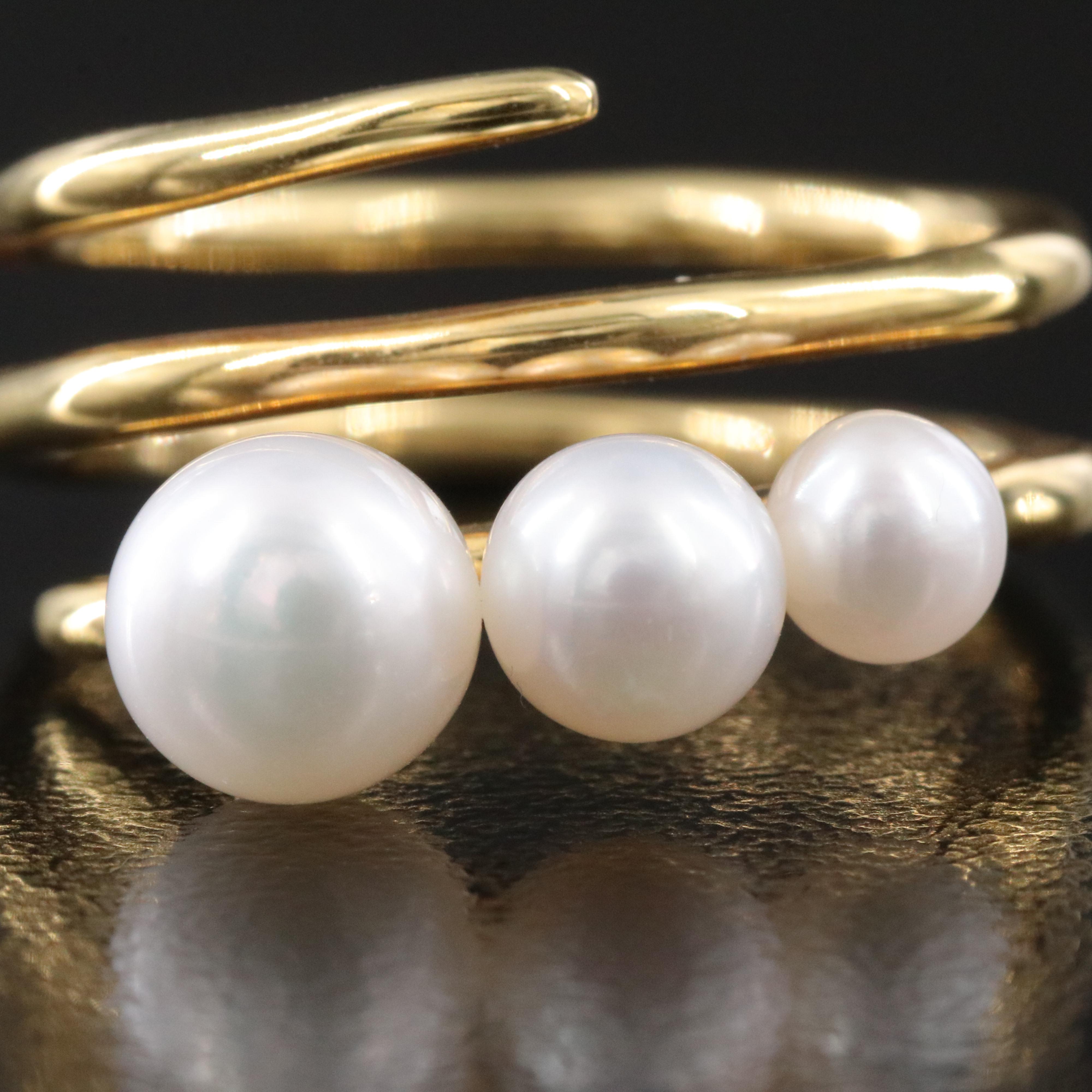 Ippolita Nova 18K Pearl Spiral Ring