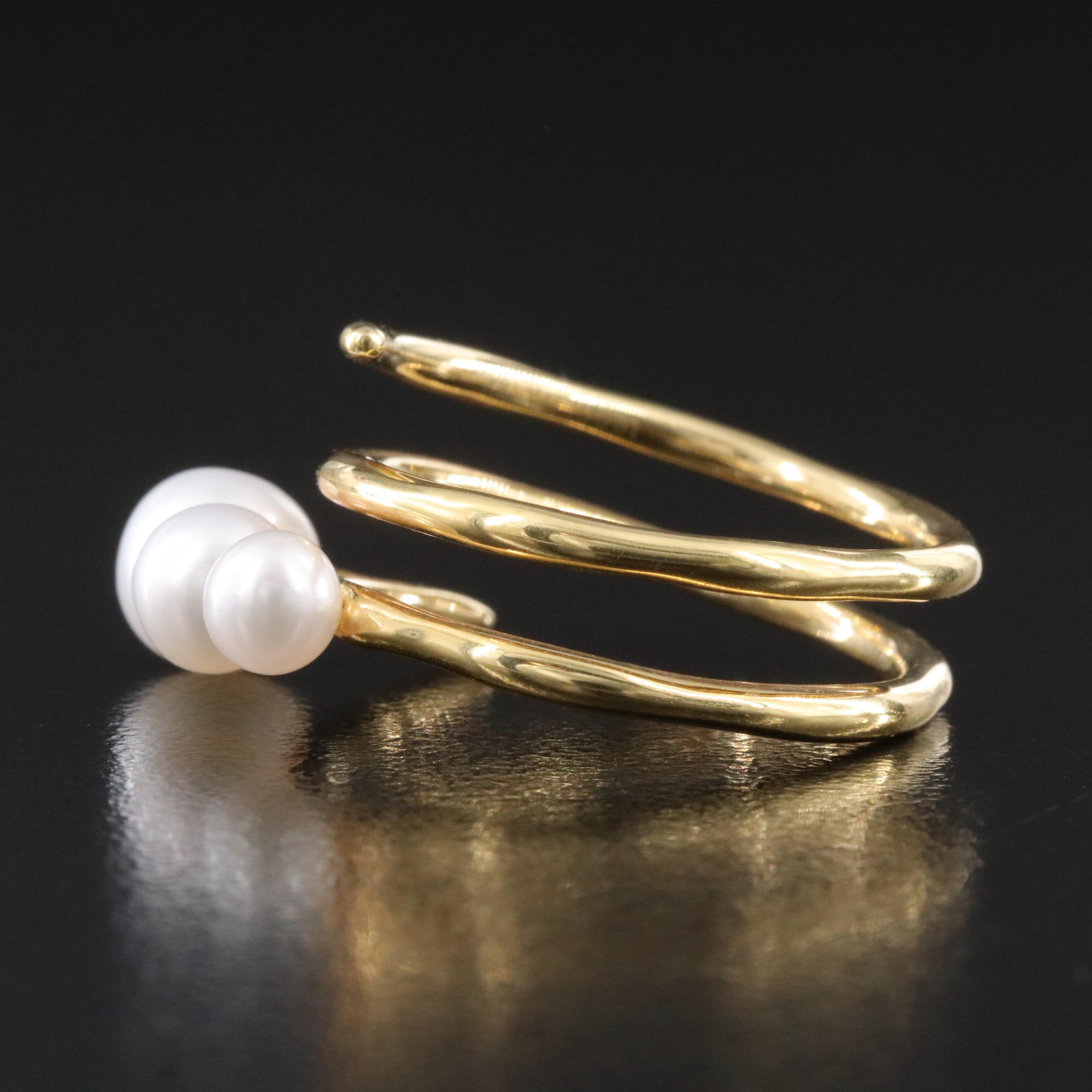 Ippolita Nova 18K Pearl Spiral Ring