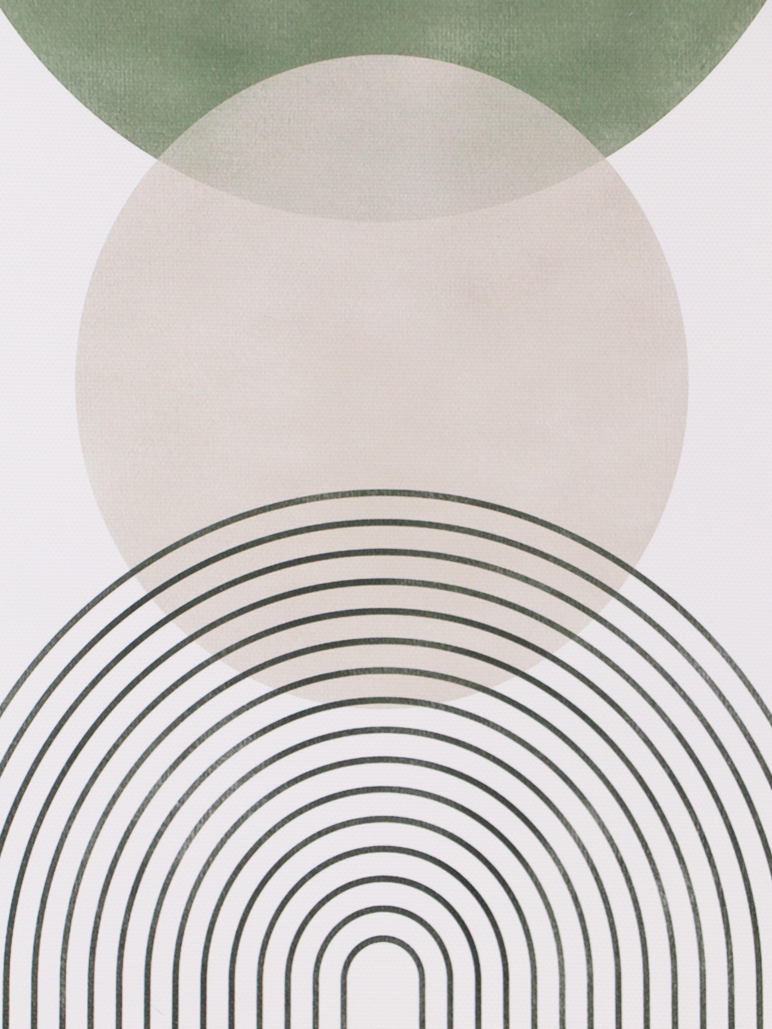 Minimalist Abstract Giclées with Botanical Motif, 21st Century