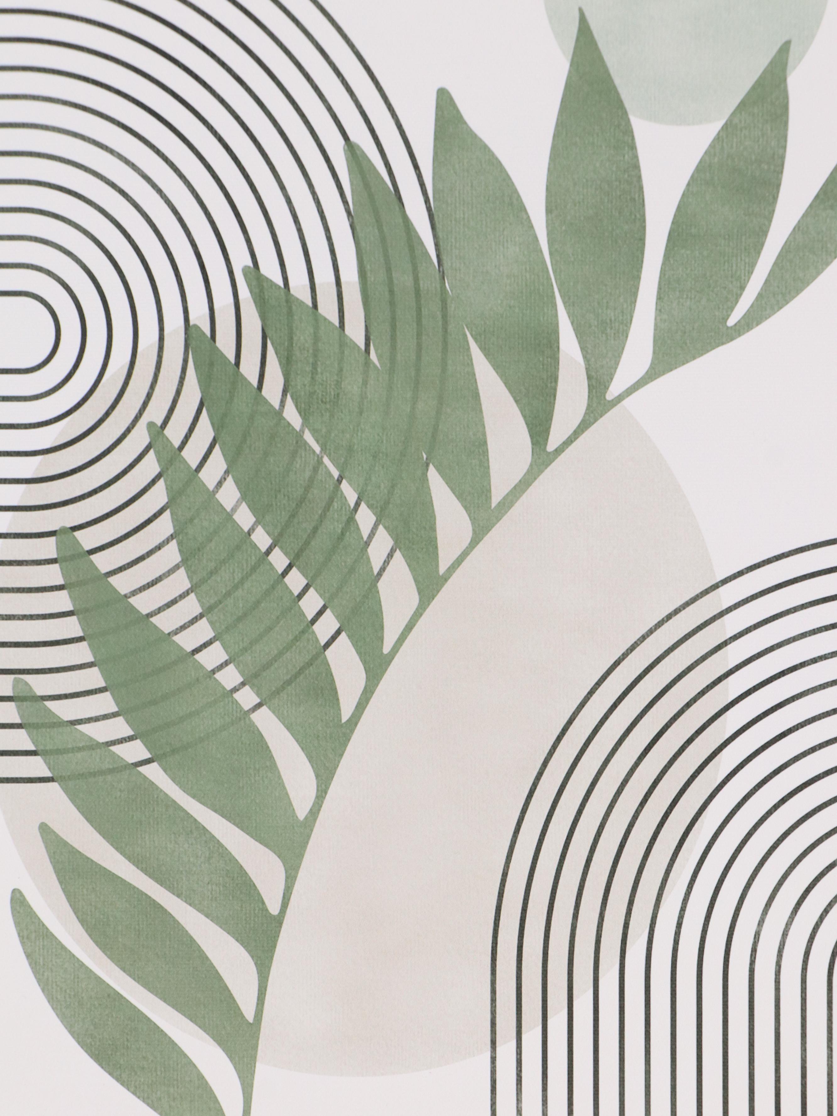 Minimalist Abstract Giclées with Botanical Motif, 21st Century