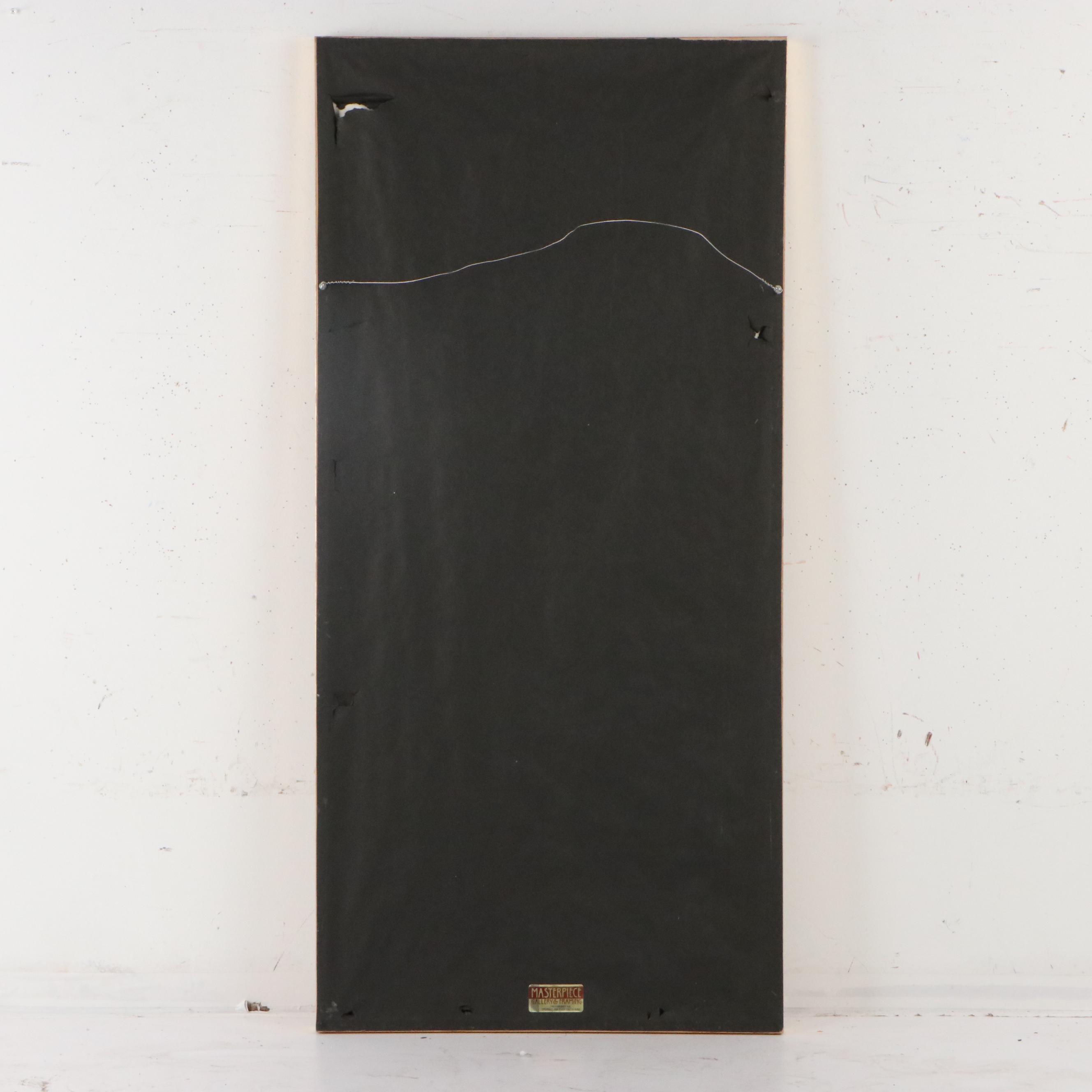 Chinese Framed Hanging Scroll Landscape, 1983