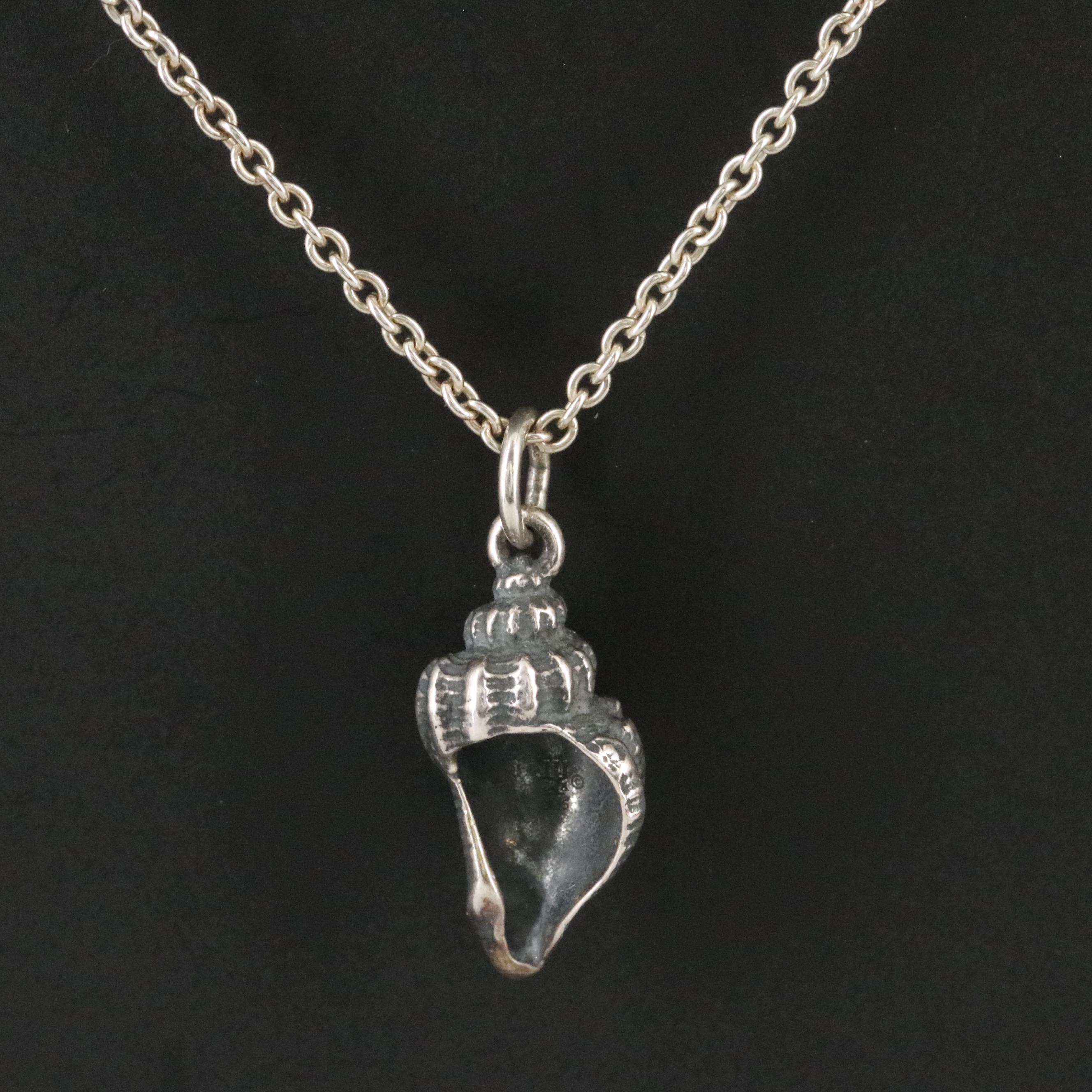 James Avery Sterling Shell Pendant Necklace