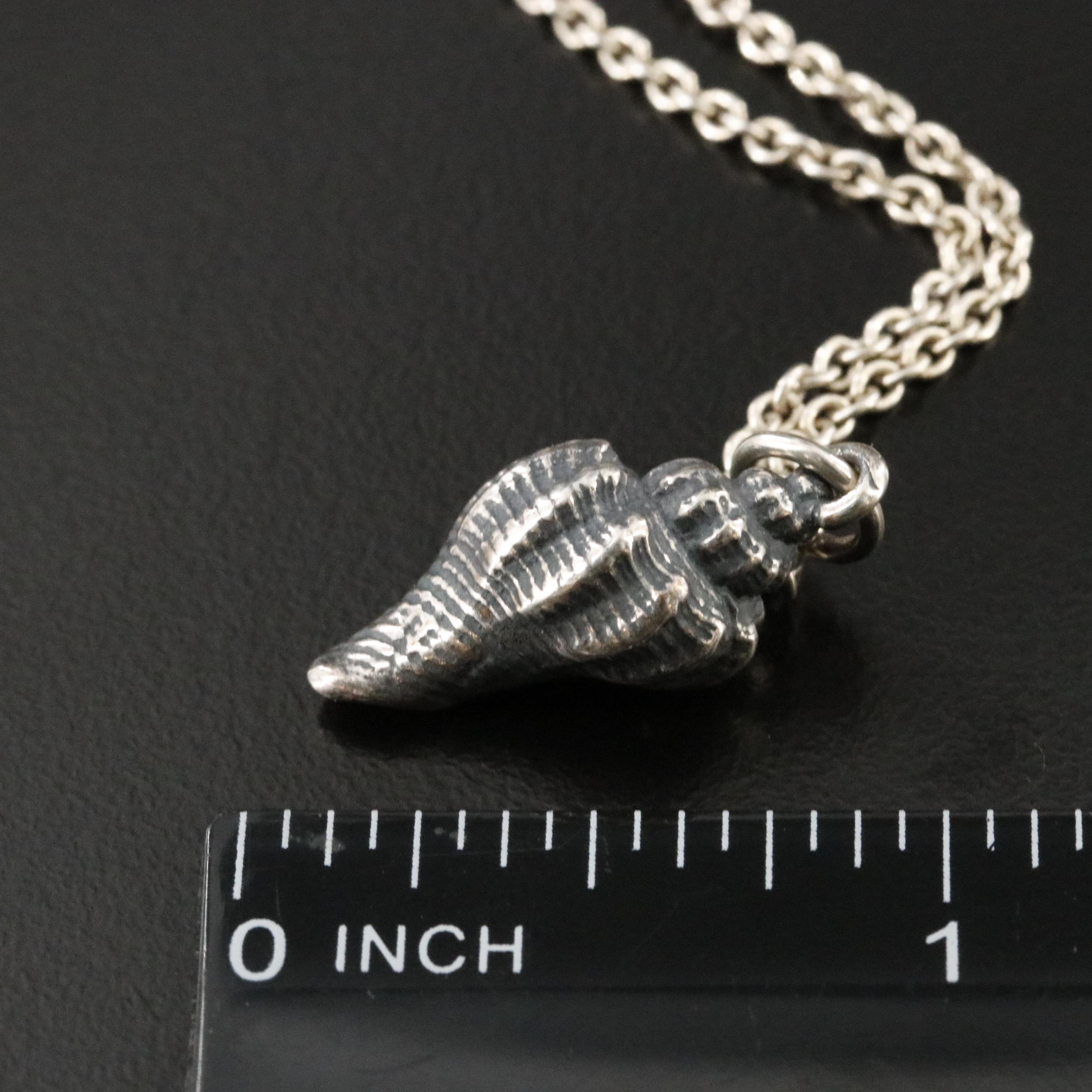 James Avery Sterling Shell Pendant Necklace