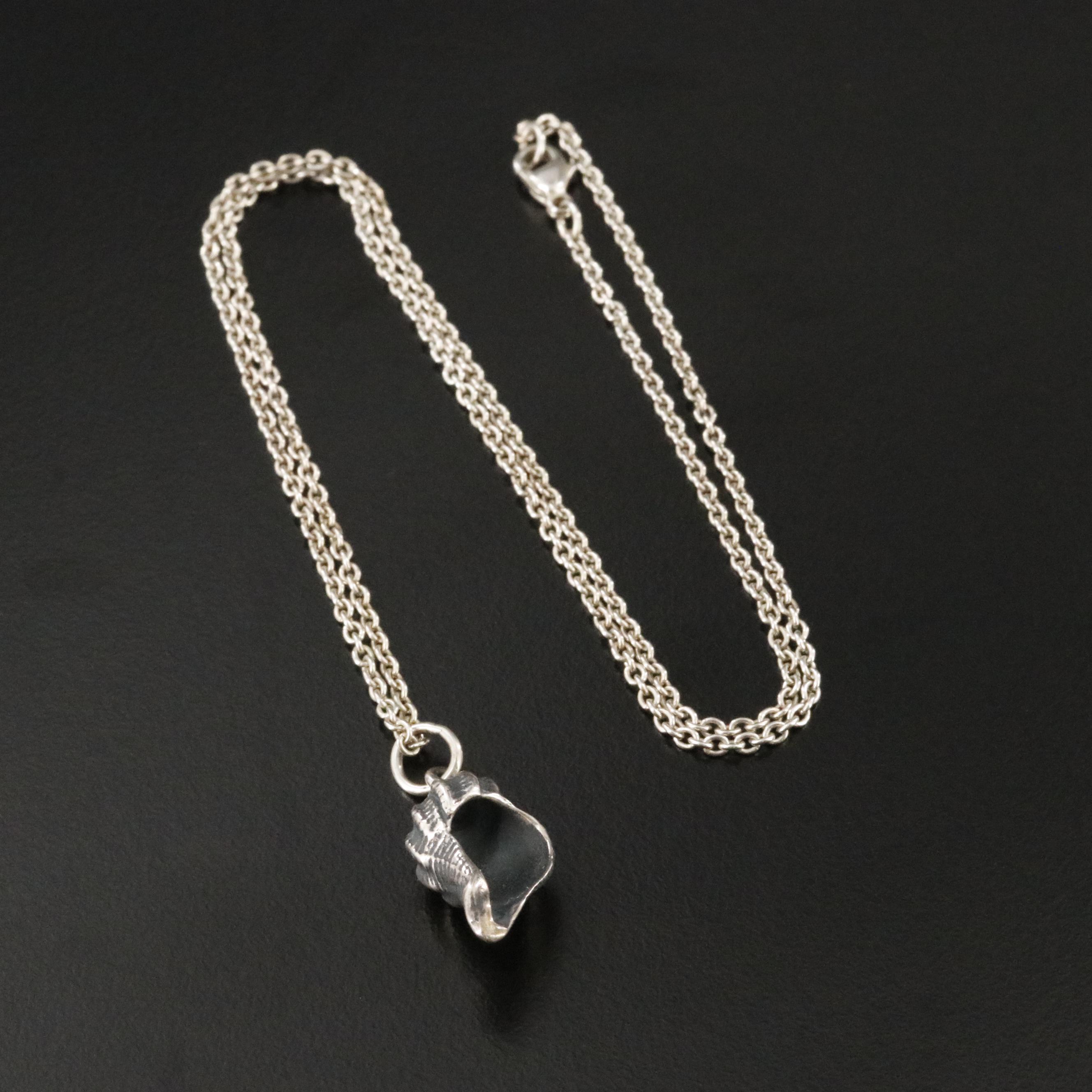 James Avery Sterling Shell Pendant Necklace