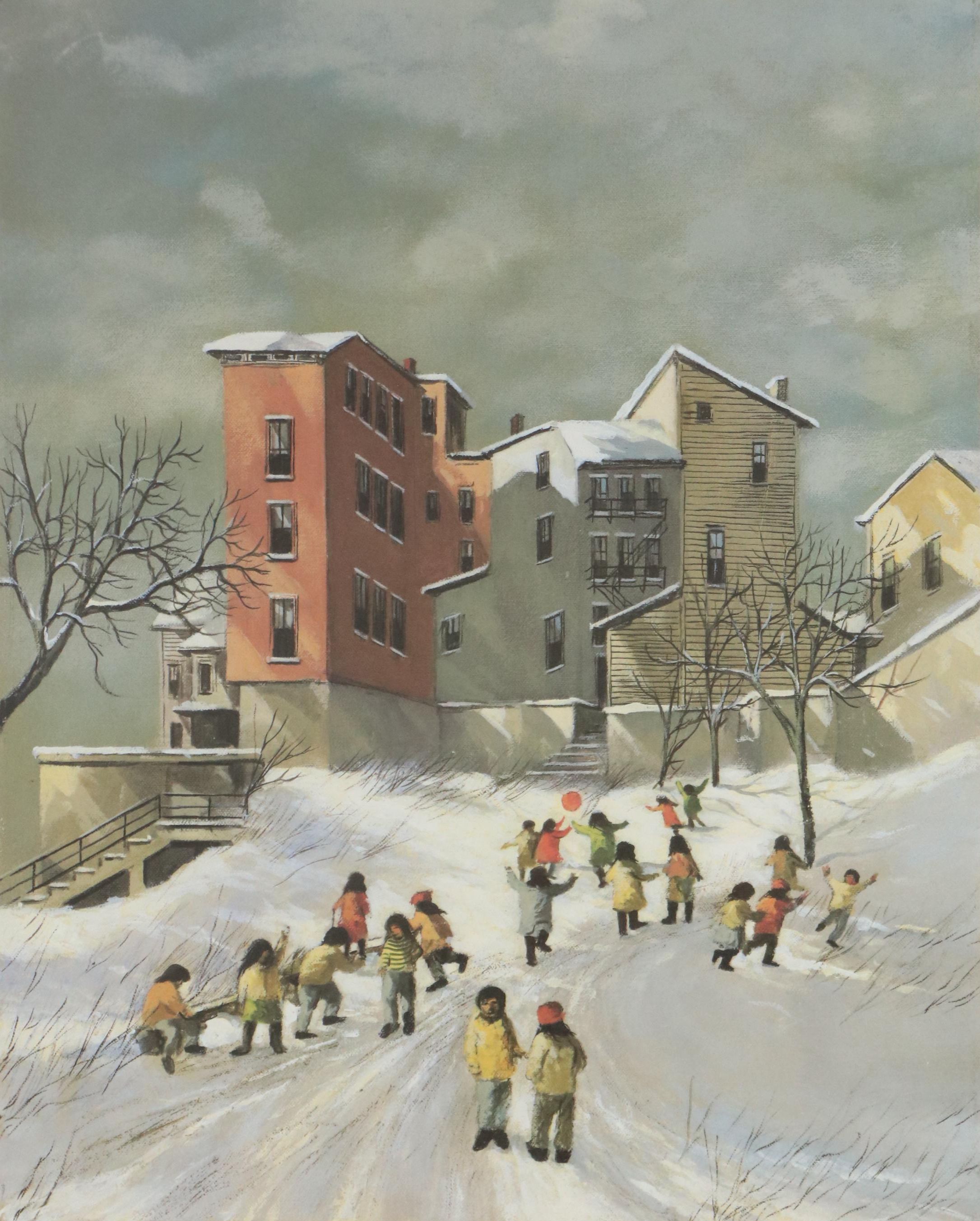 Robert Fabe Offset Lithograph "Winter Morning"