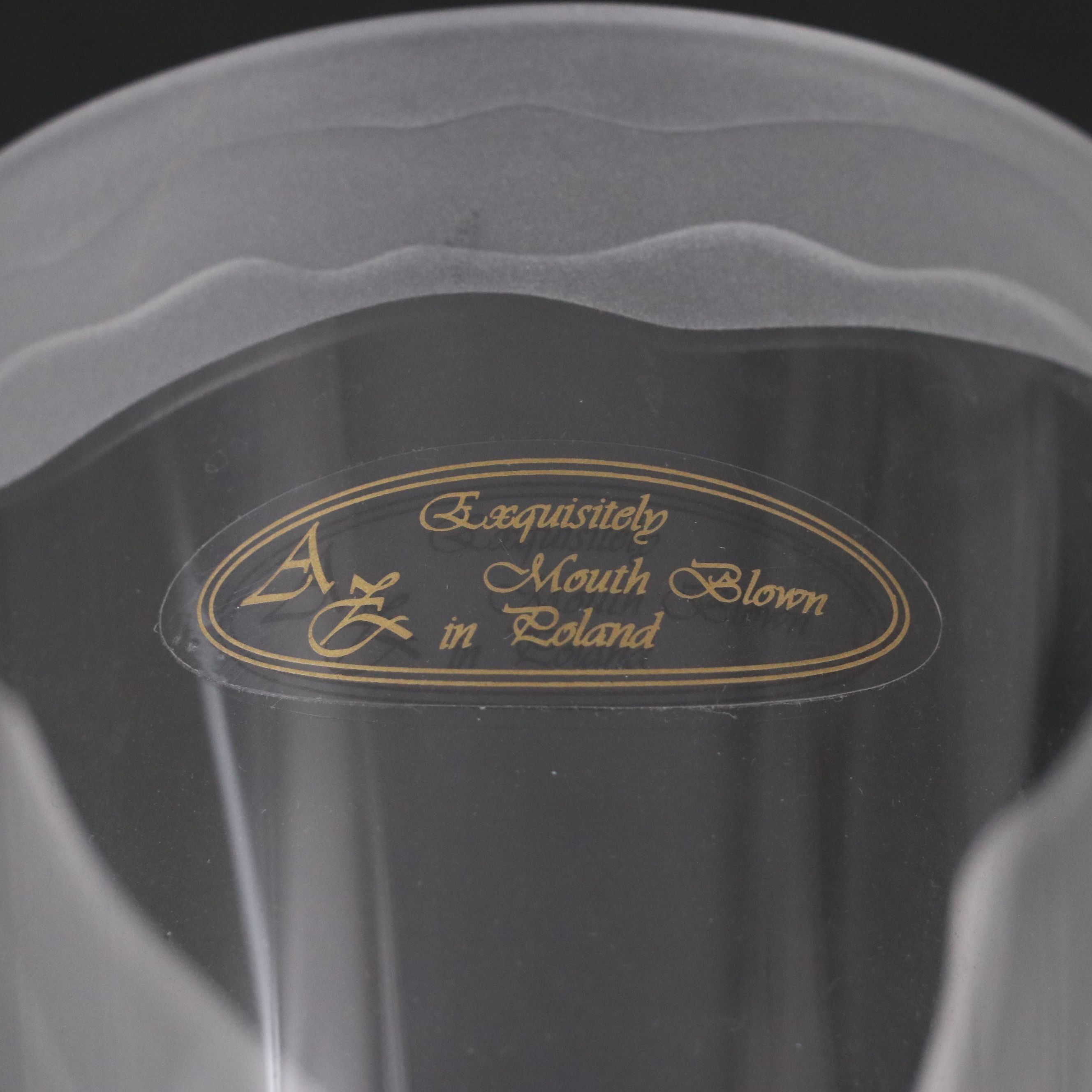 Polish Mouth Blown Art Glass Vases