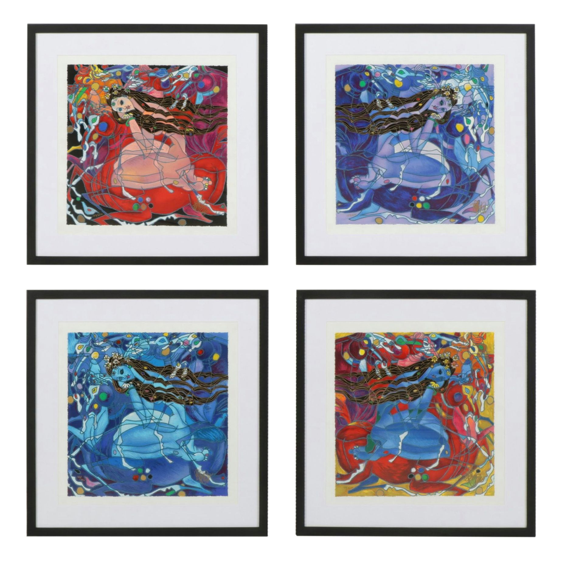 Jiang Tiefeng Serigraph Collection "Sweet Lady Suite", 2001