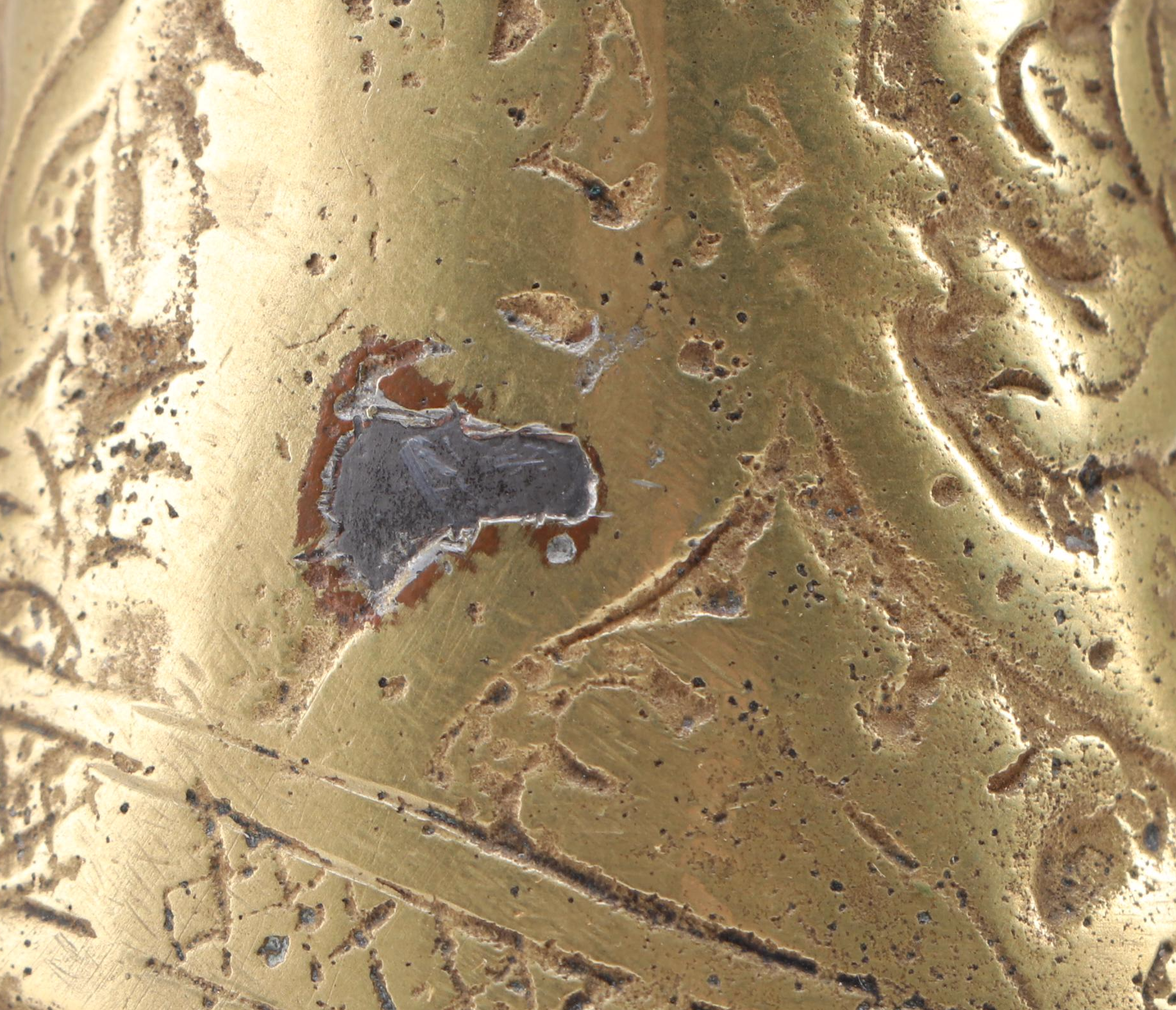 French Gilt Bronze Figural Table Bell, 19th Century