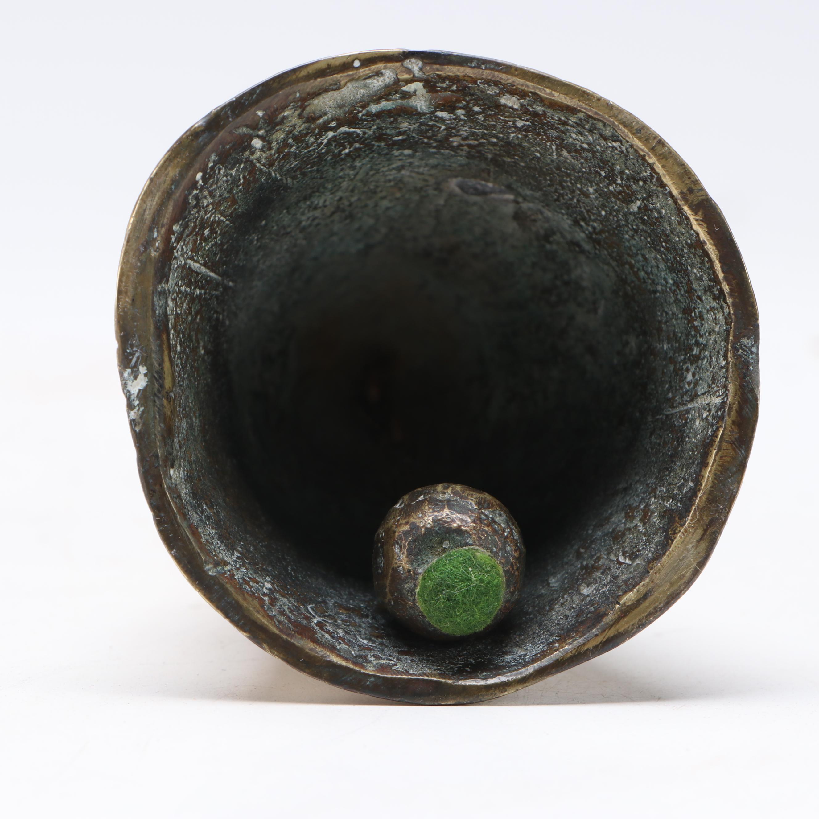 French Gilt Bronze Figural Table Bell, 19th Century