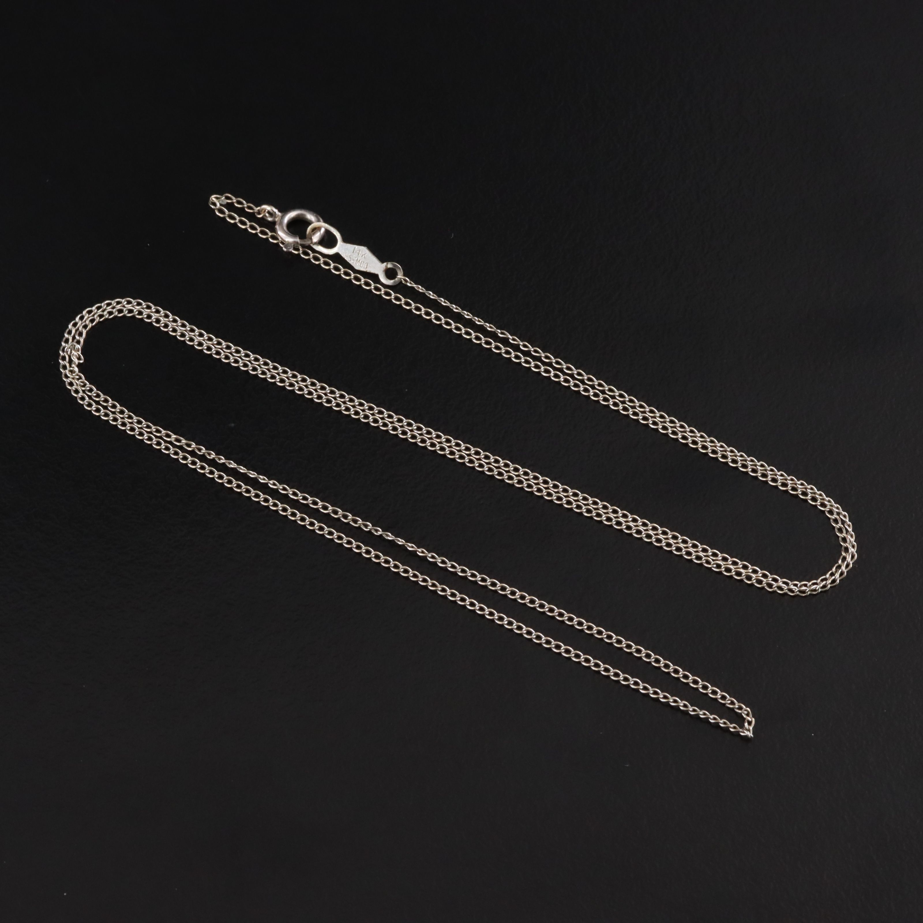 Vintage Shiman Mfg. Co. 14K Curb Chain Necklace