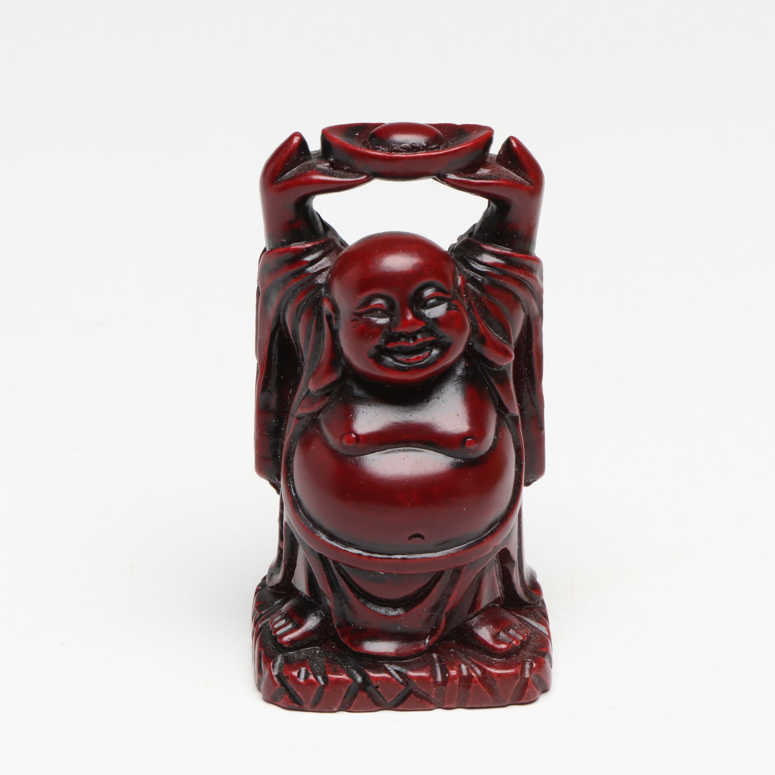 Mini Buddha and Hindu Goddess Lakshmi Carved Resin Figurines