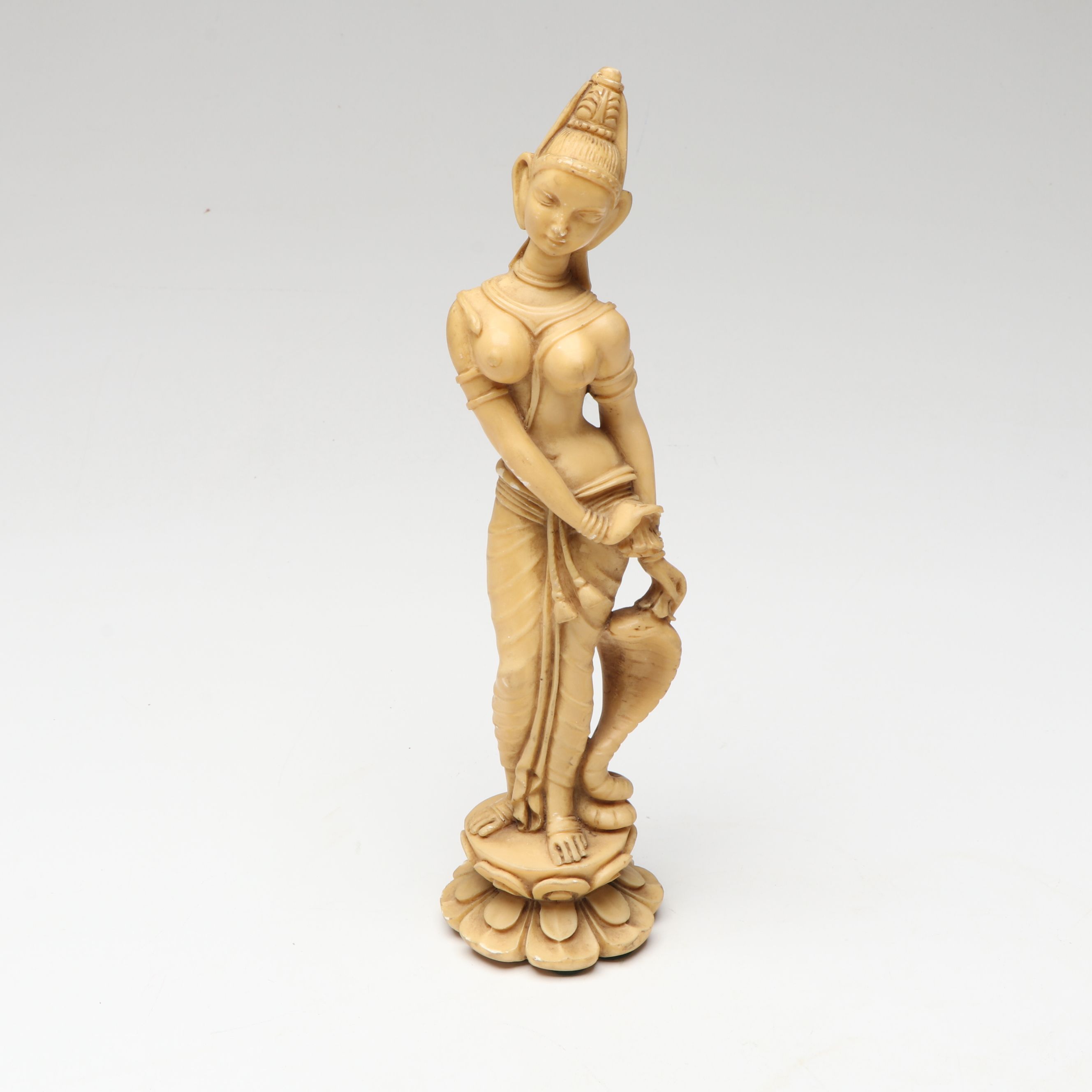 Mini Buddha and Hindu Goddess Lakshmi Carved Resin Figurines