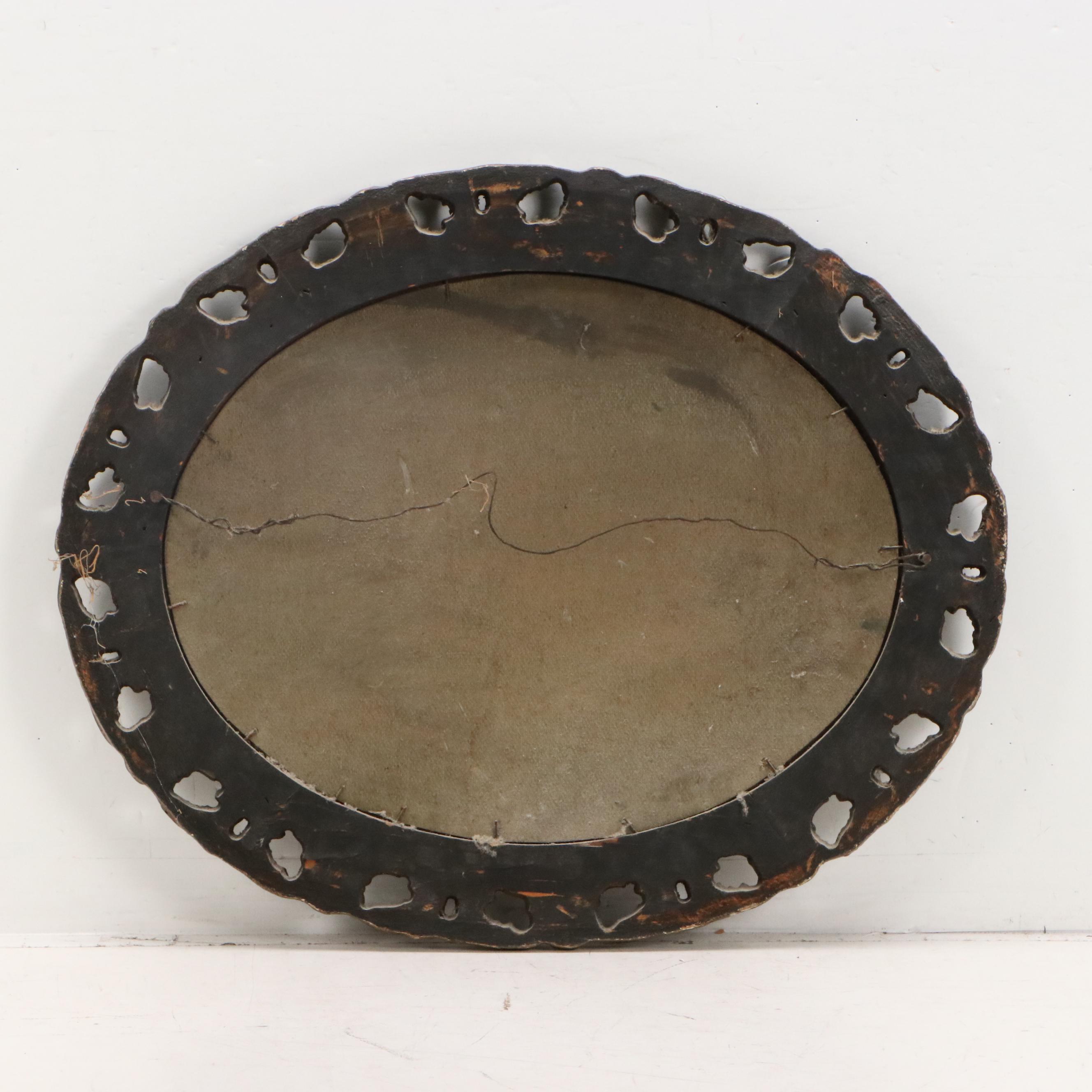 Oil Painting of Lake Scene with Distant Mountain, 19th to Early 20th Century