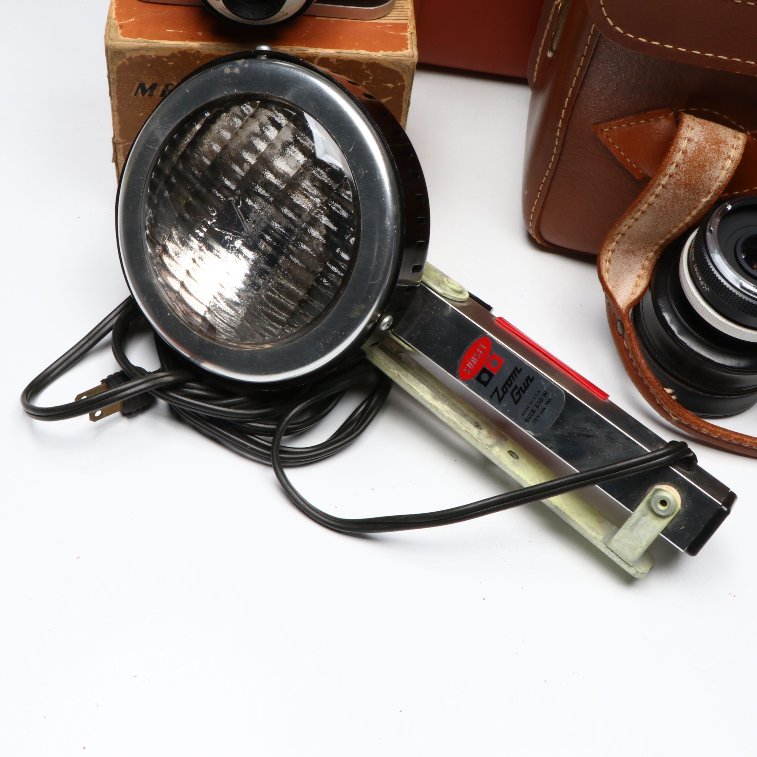 Voigtländer Vitessa with Flash, Lenses, and More Film Photography Accessories