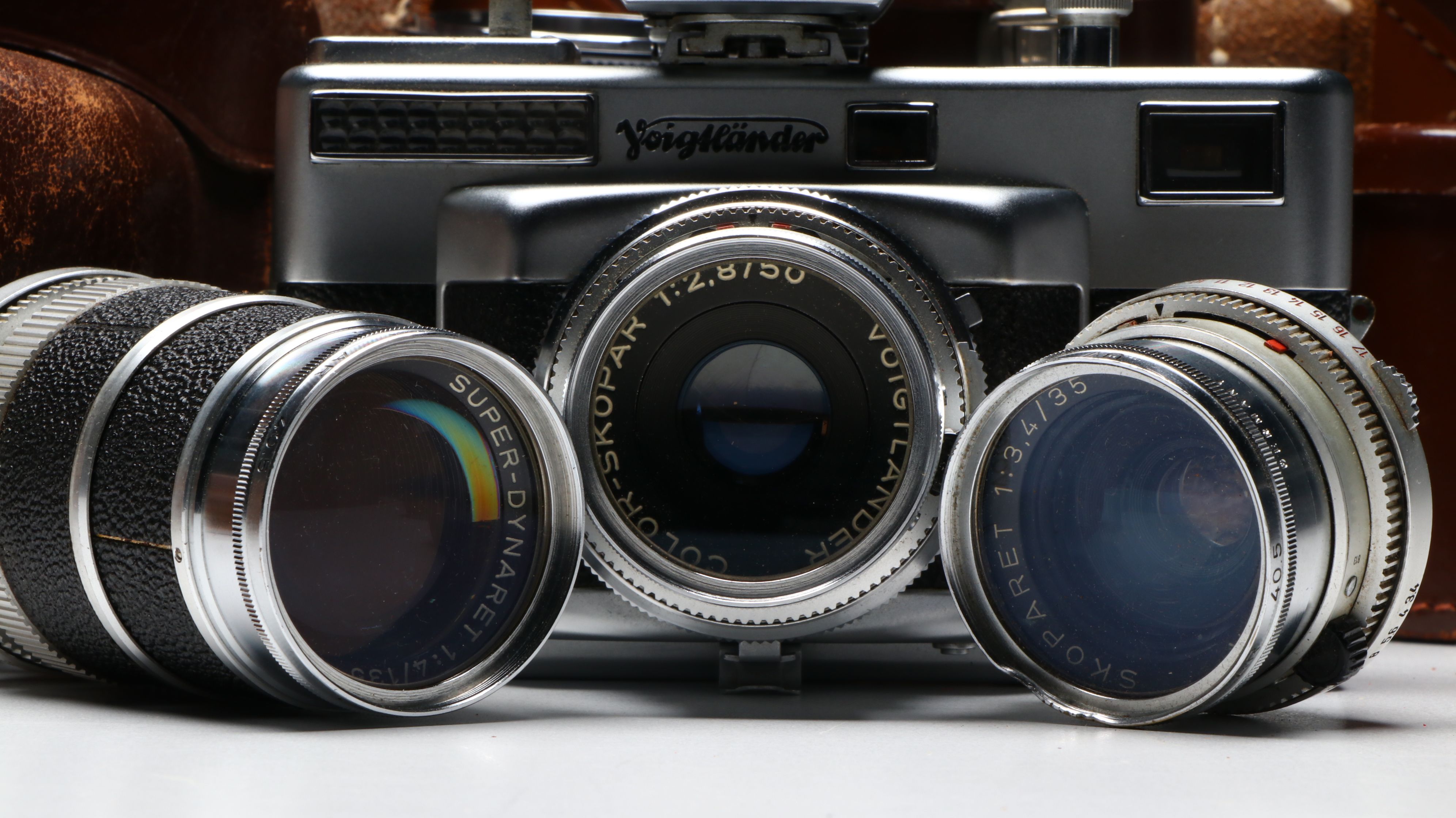 Voigtländer Vitessa with Flash, Lenses, and More Film Photography Accessories