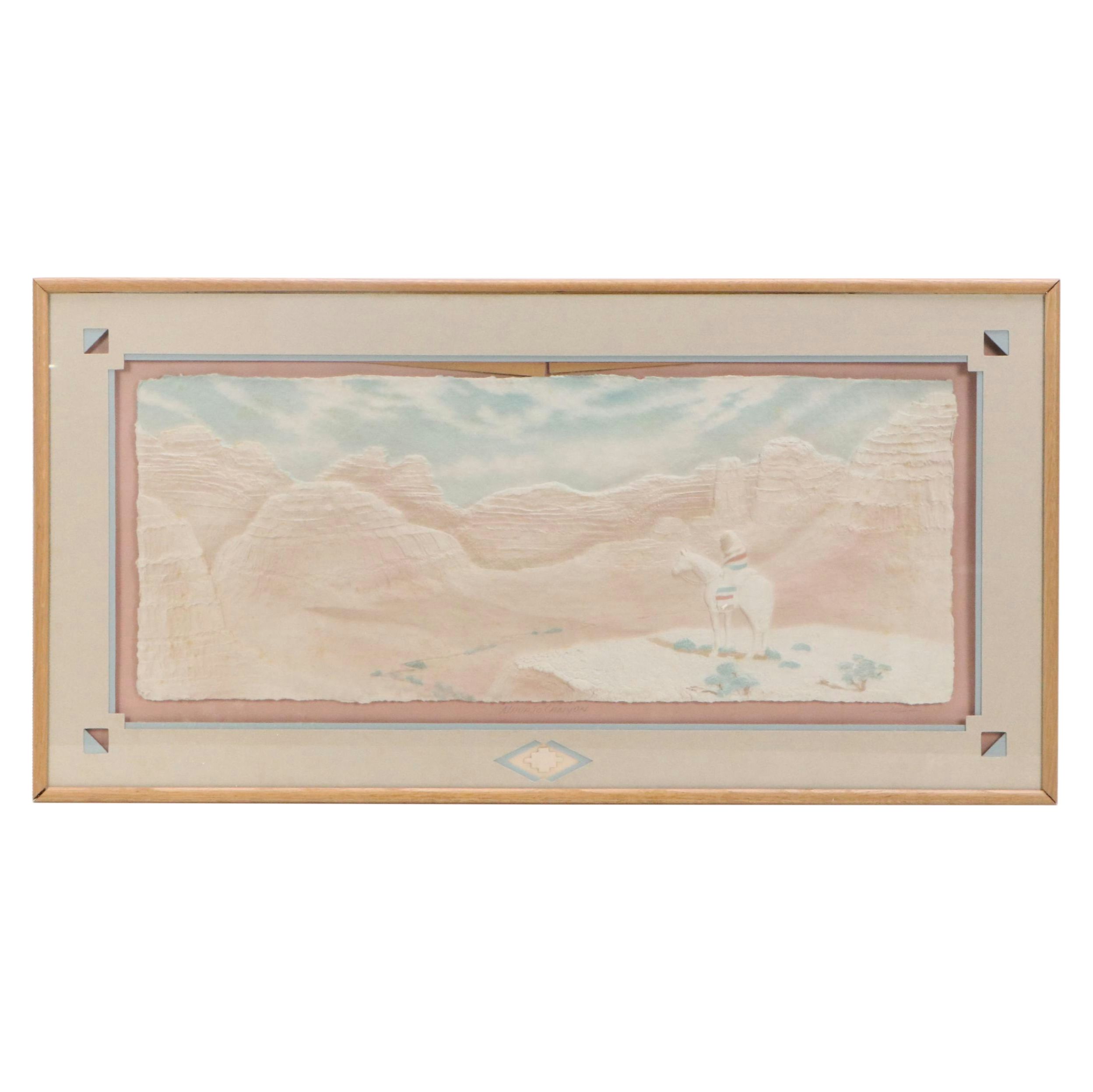 Molded Paper Landscape "Navajo Country," Late 20th Century