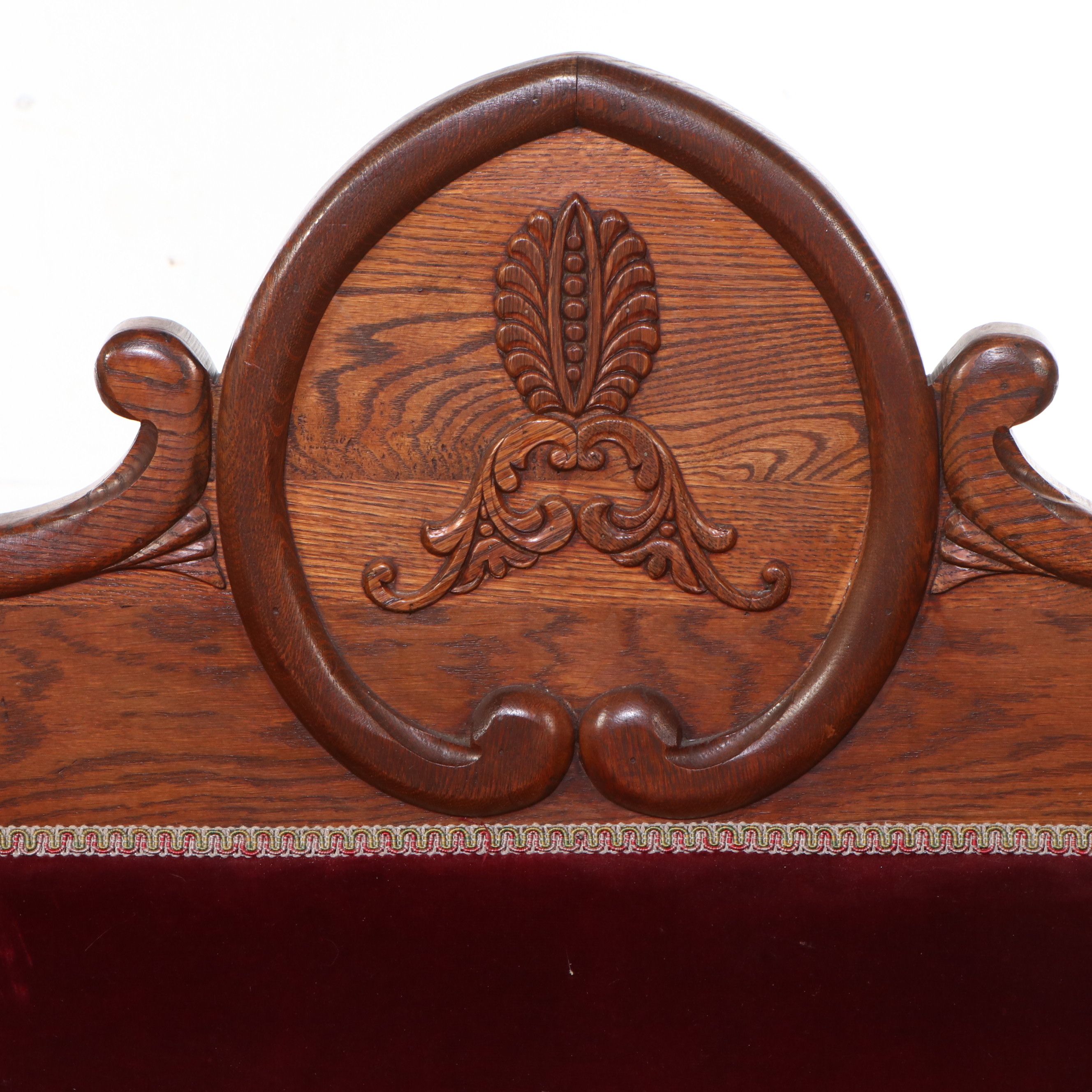 Victorian Oak Chaise