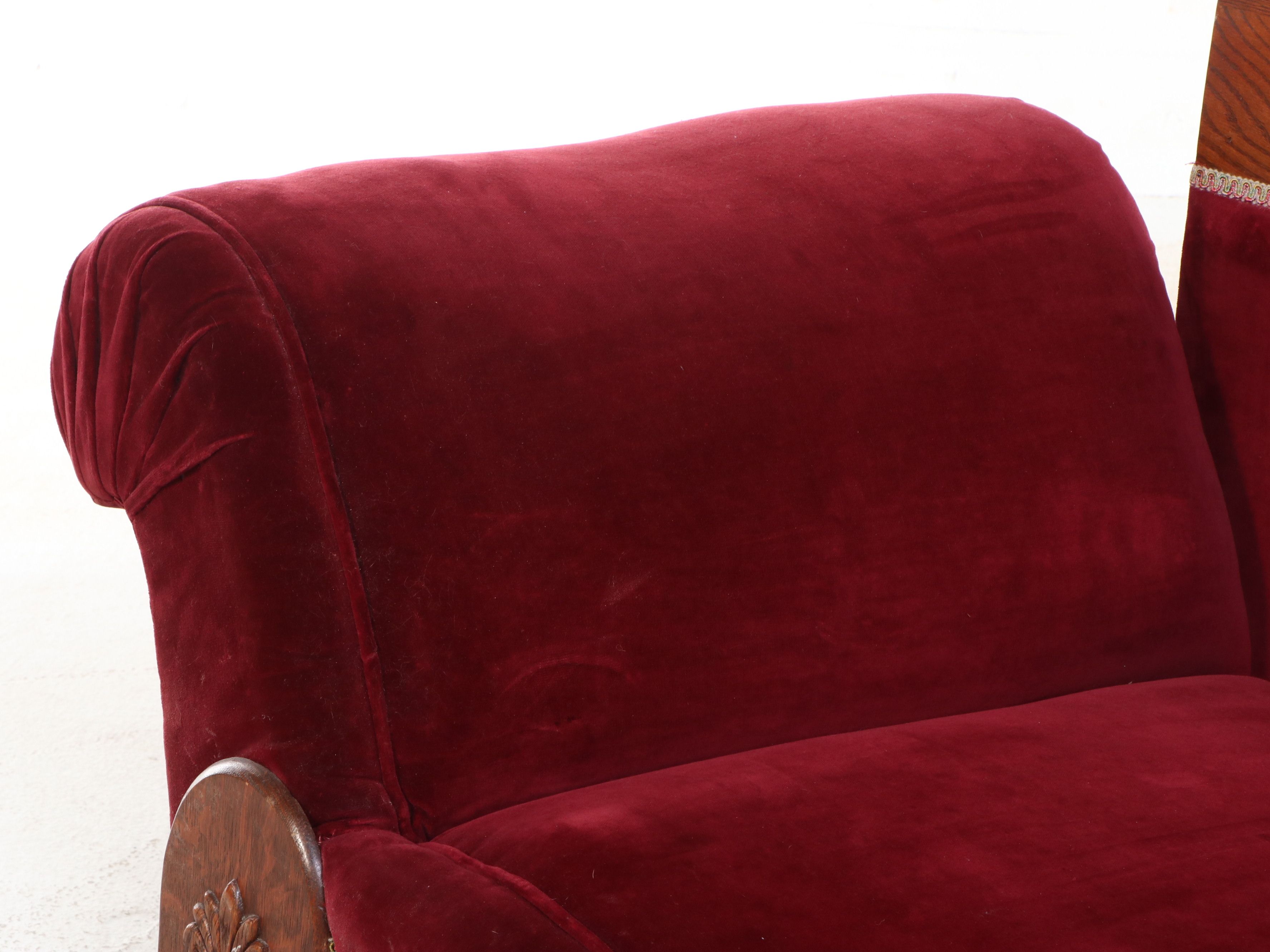 Victorian Oak Chaise