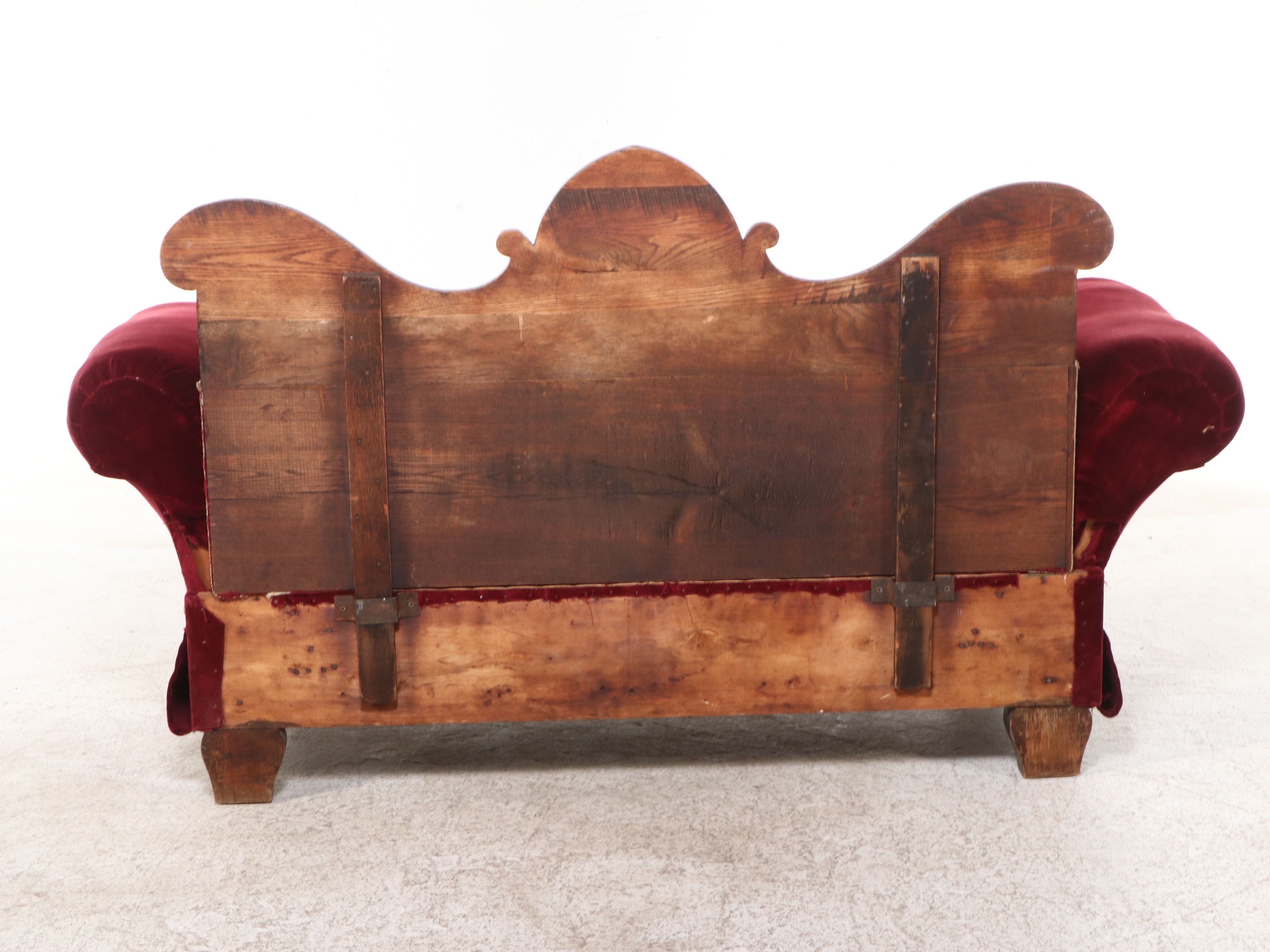 Victorian Oak Chaise