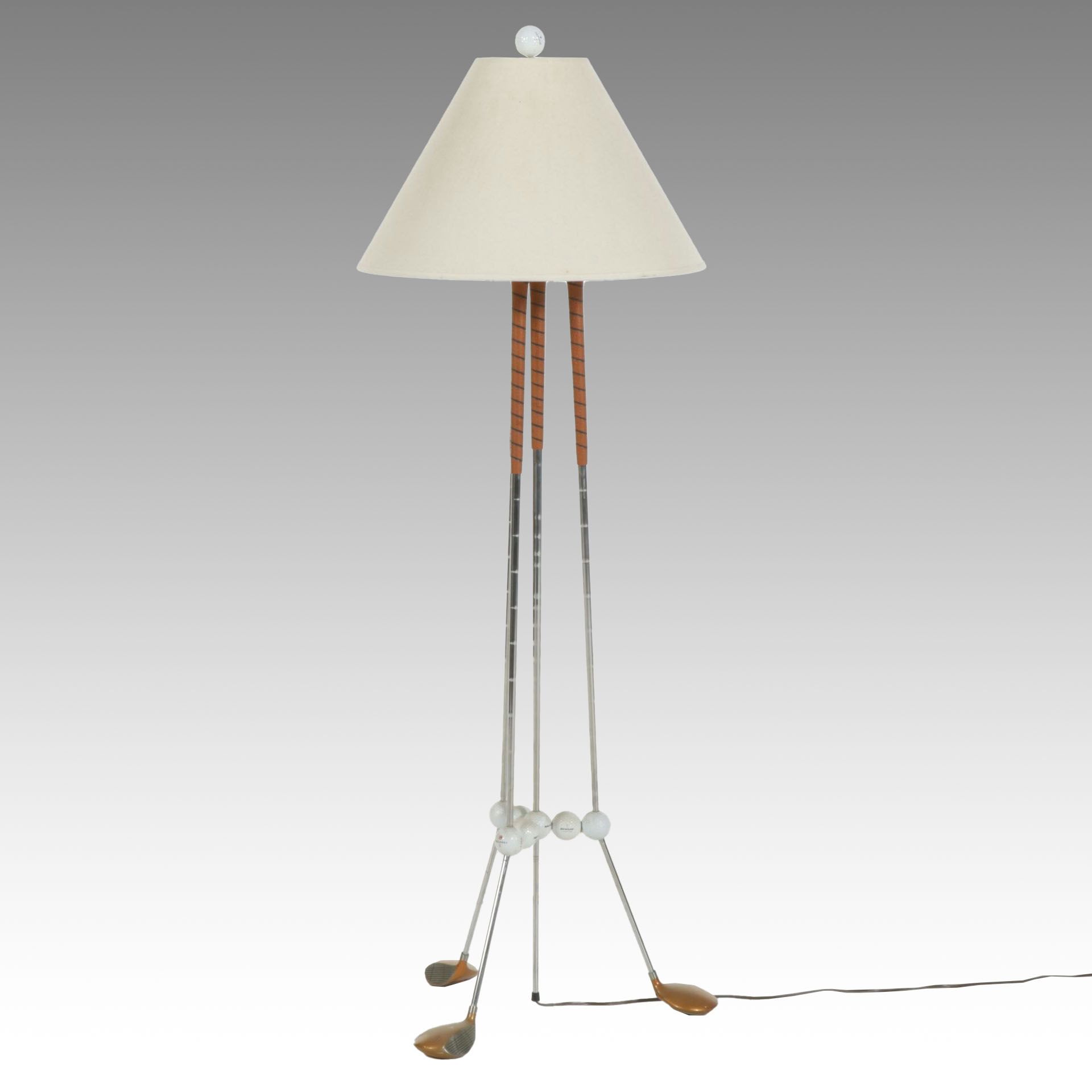 Bespoke Golf Club Tripod Floor Lamp, 21st Century